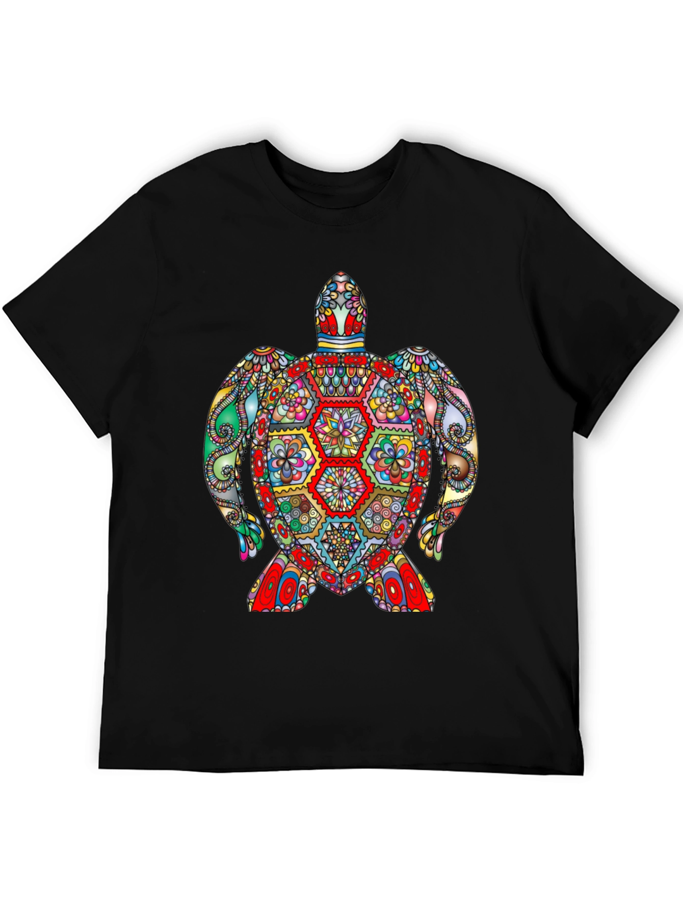 Colorful Turtle Graphic T-Shirt