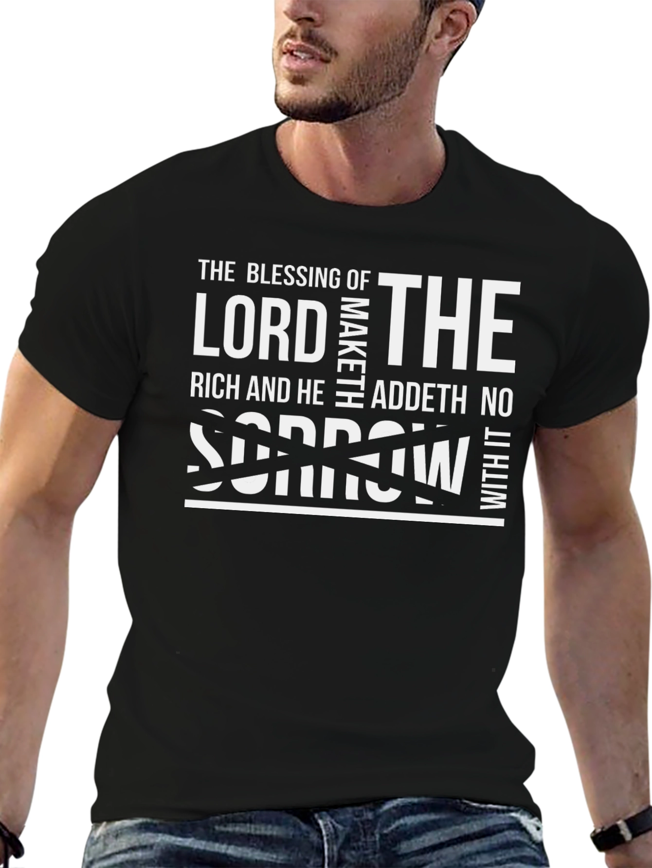 The Blessing of the Lord Black T-Shirt