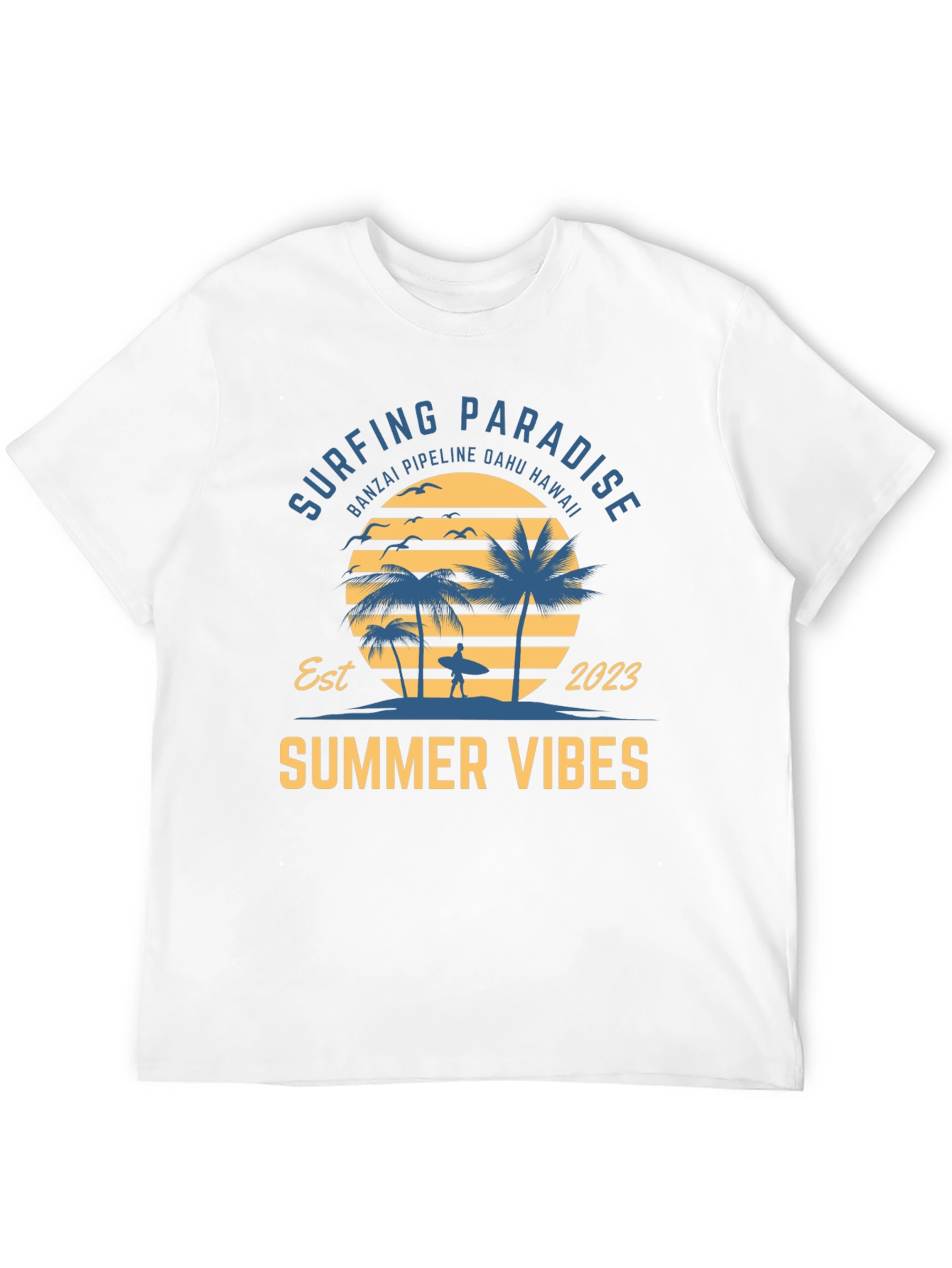 Surfing Paradise Summer Vibes Graphic T-Shirt