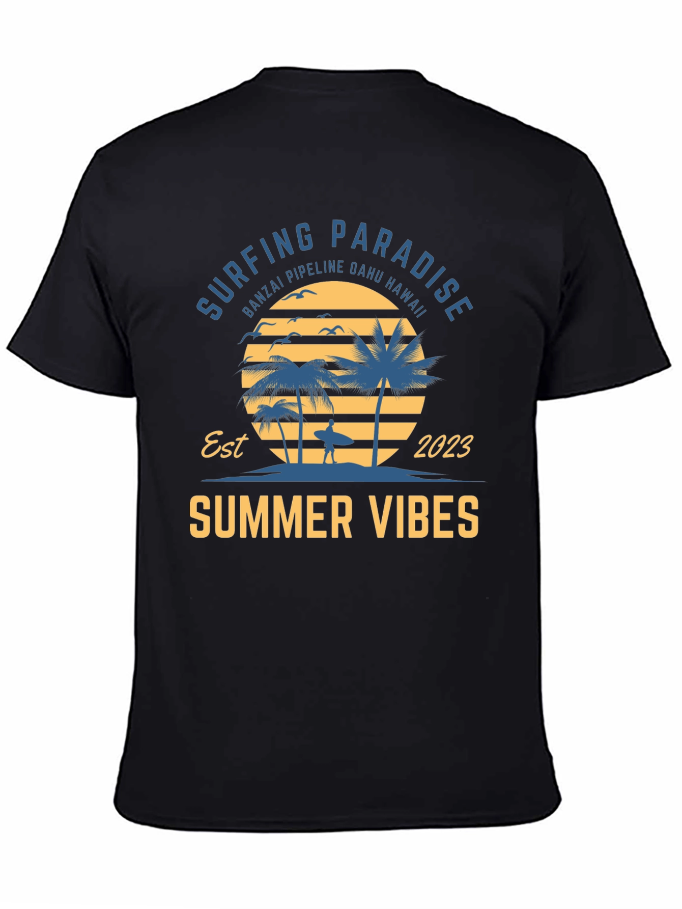 Surfing Paradise Summer Vibes Graphic T-Shirt