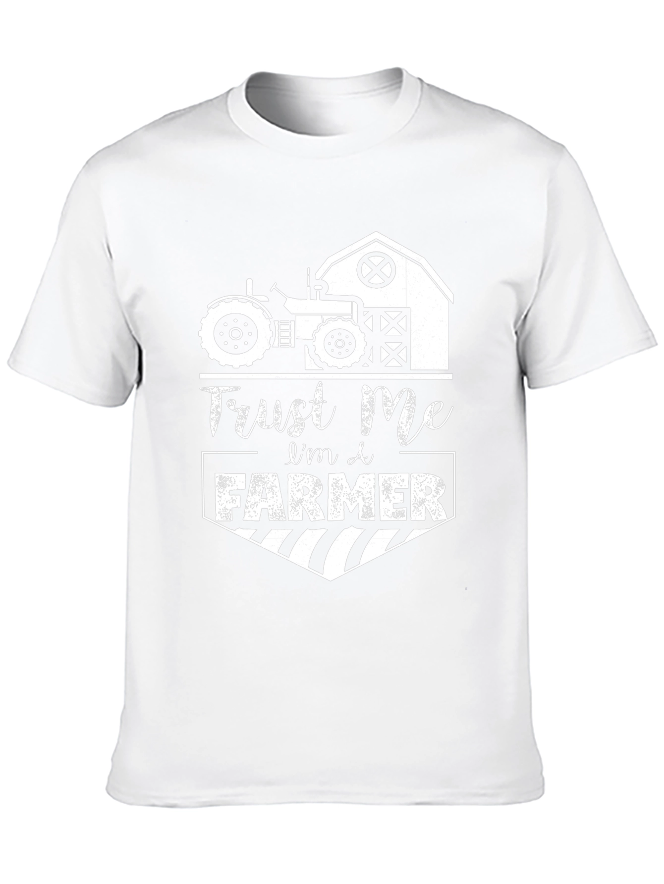 Trust Me Im a Farmer T-Shirt Black Cotton