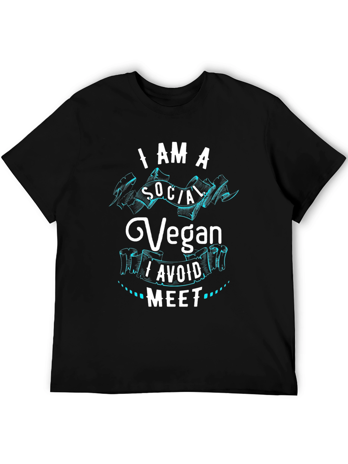 I Am A Social Vegan Graphic T-Shirt