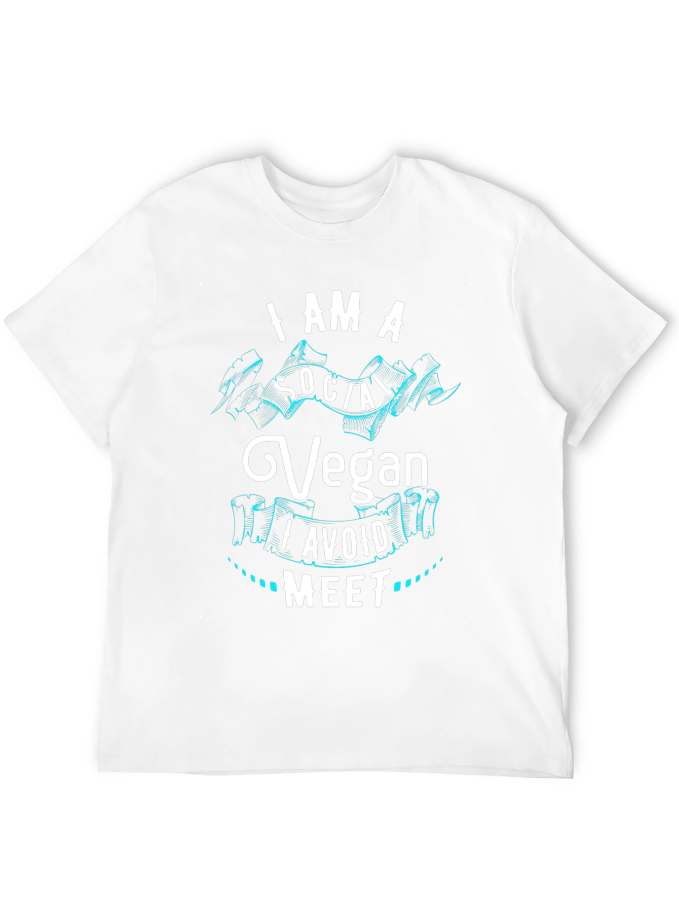 I Am A Social Vegan Graphic T-Shirt