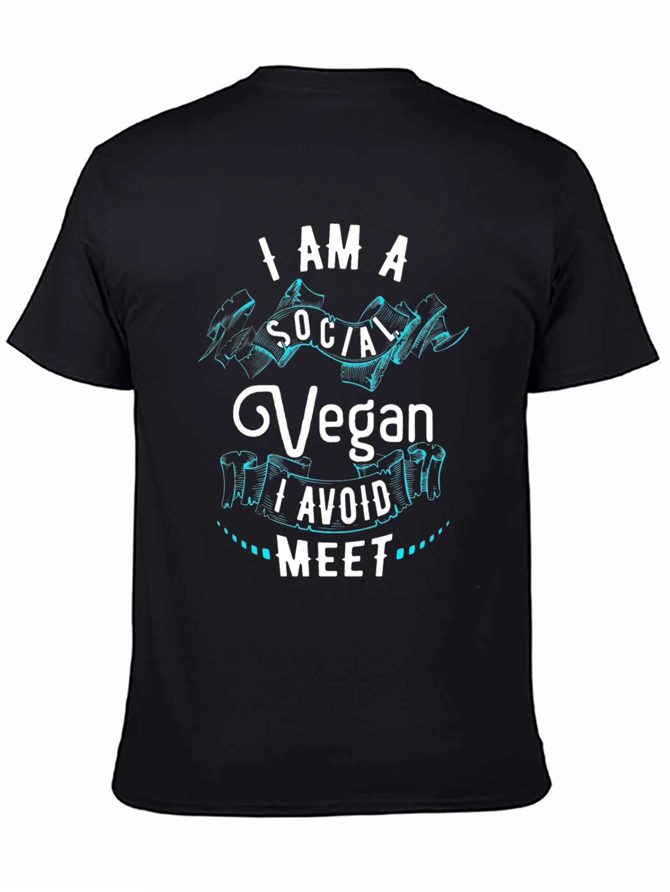 I Am A Social Vegan Graphic T-Shirt