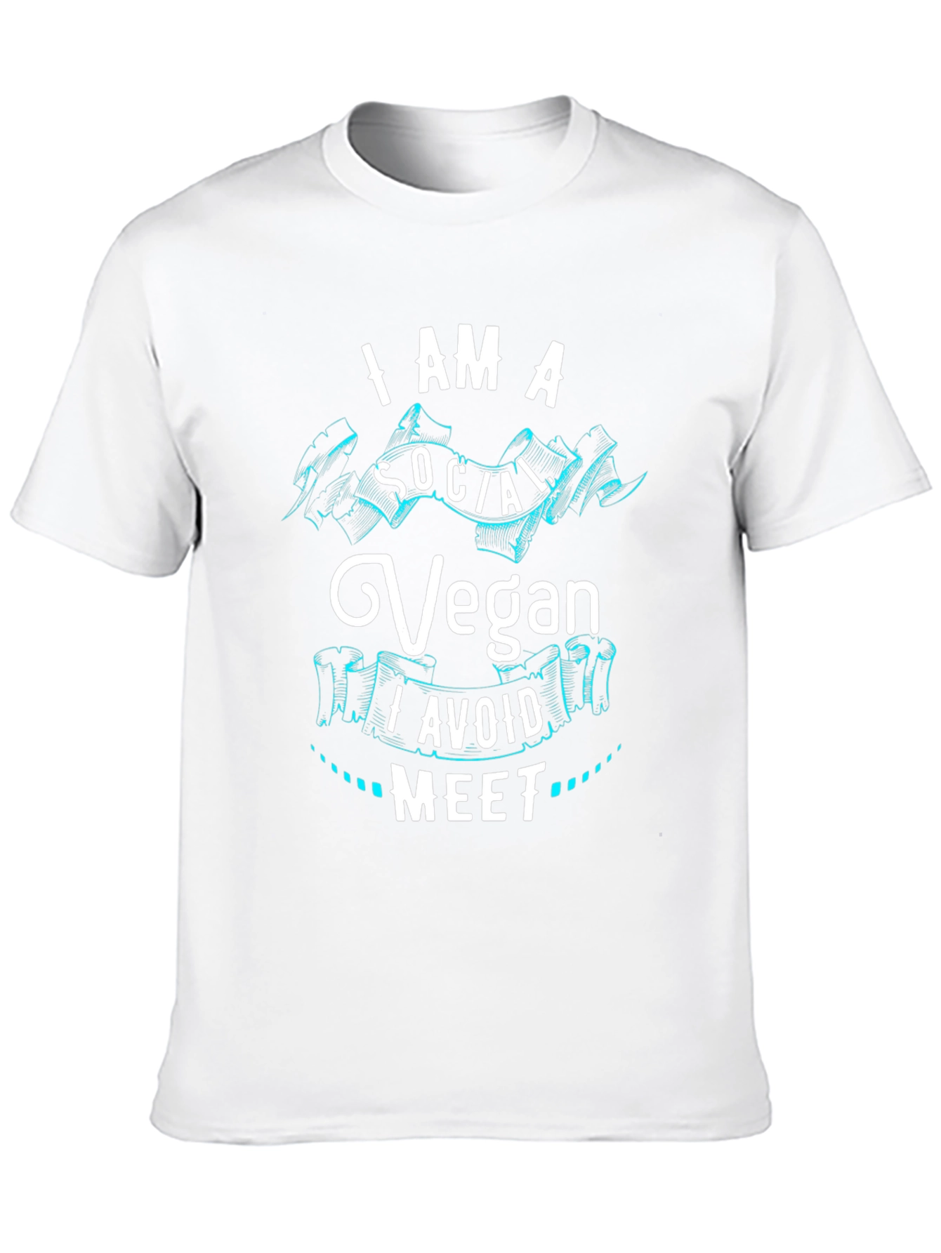 I Am A Social Vegan Graphic T-Shirt