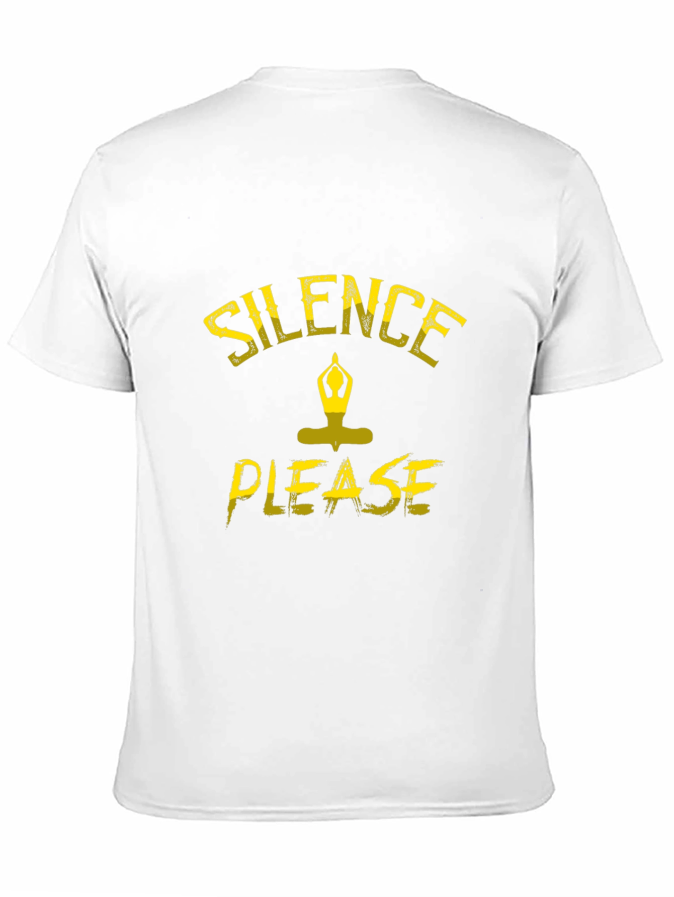 Silence Please Yoga Graphic Black T-Shirt