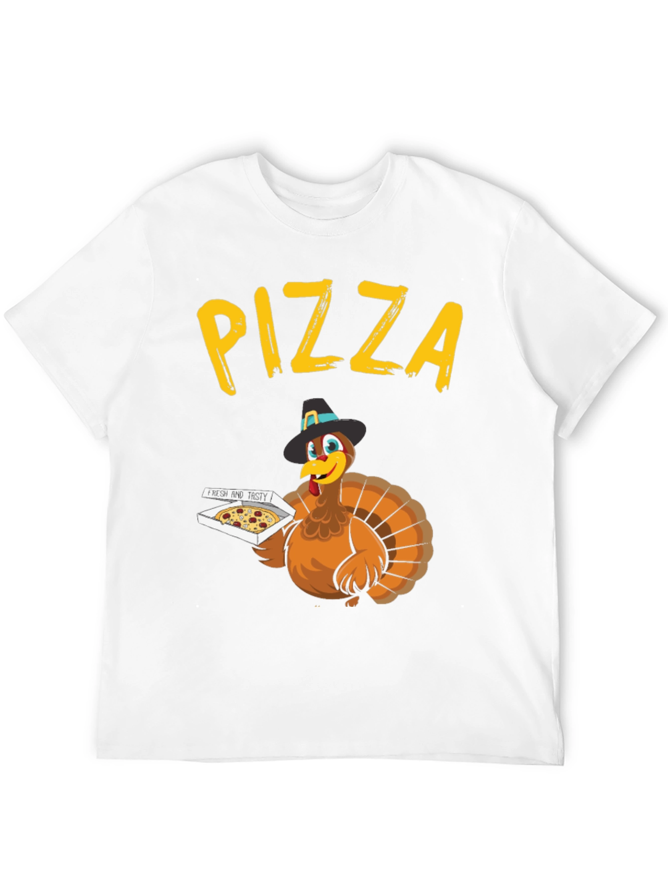 Thanksgiving Turkey Pizza T-Shirt - Novelty Holiday Tee