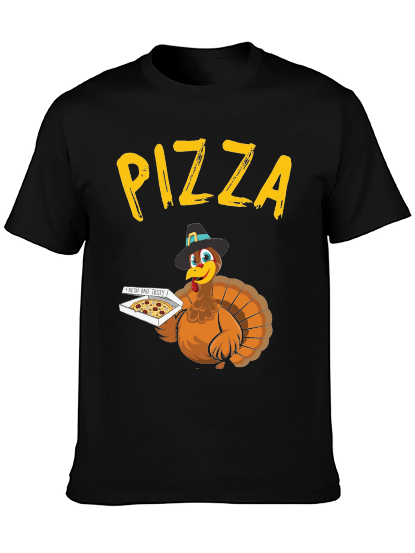 Thanksgiving Turkey Pizza T-Shirt - Novelty Holiday Tee