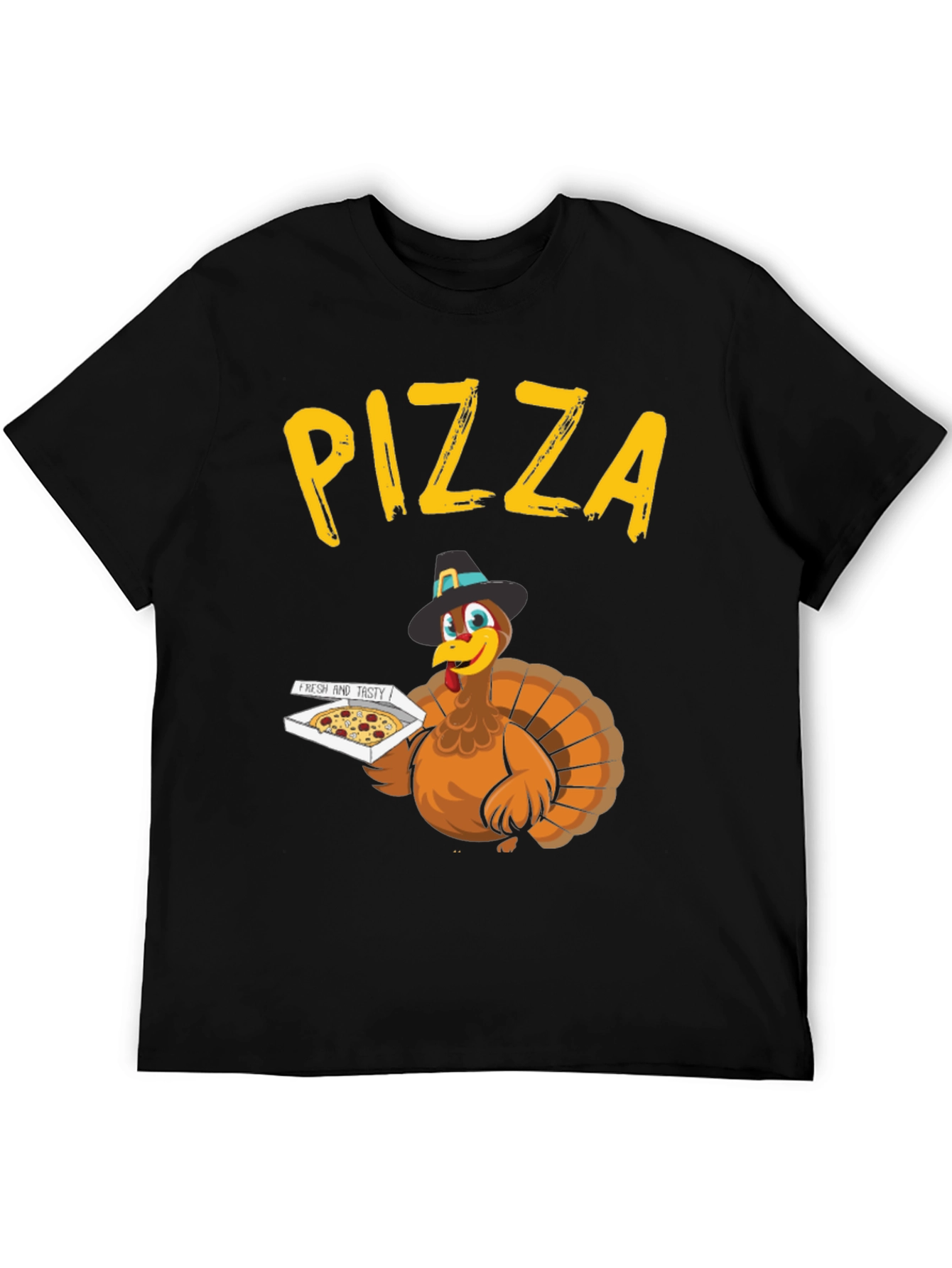 Thanksgiving Turkey Pizza T-Shirt - Novelty Holiday Tee