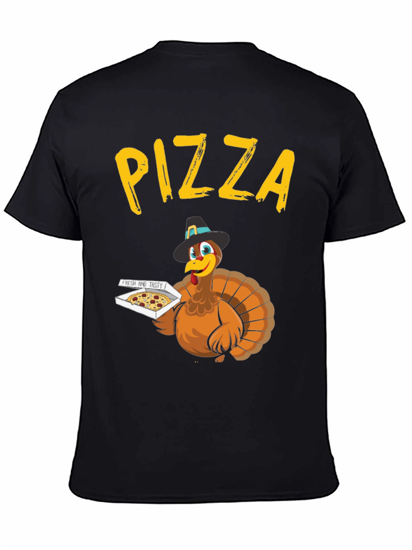Thanksgiving Turkey Pizza T-Shirt - Novelty Holiday Tee
