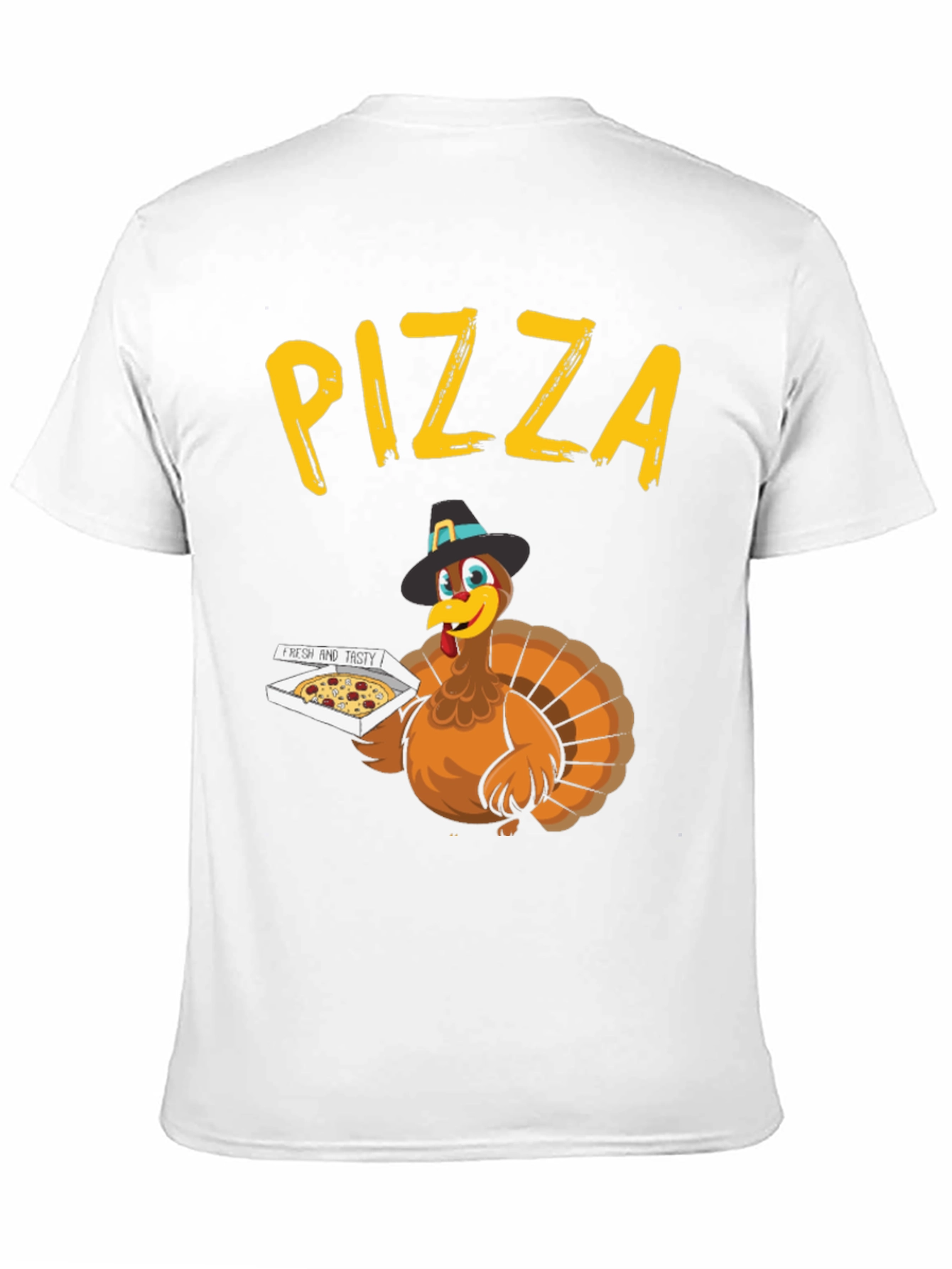 Thanksgiving Turkey Pizza T-Shirt - Novelty Holiday Tee