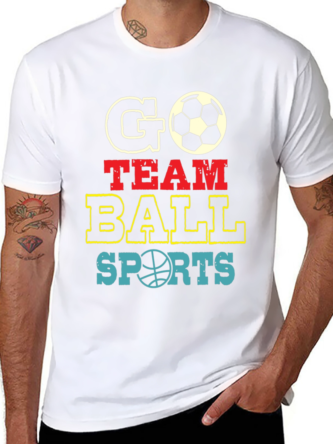 Go Team Ball Sports Graphic T-Shirt