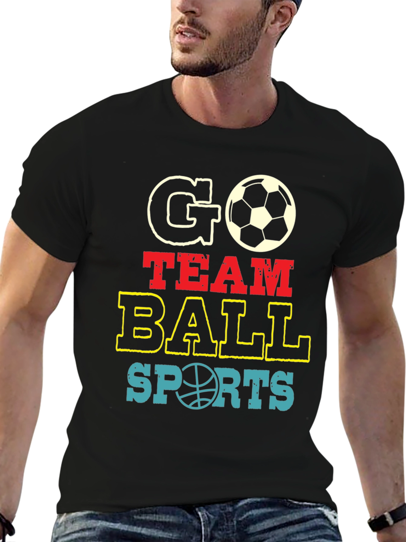 Go Team Ball Sports Graphic T-Shirt