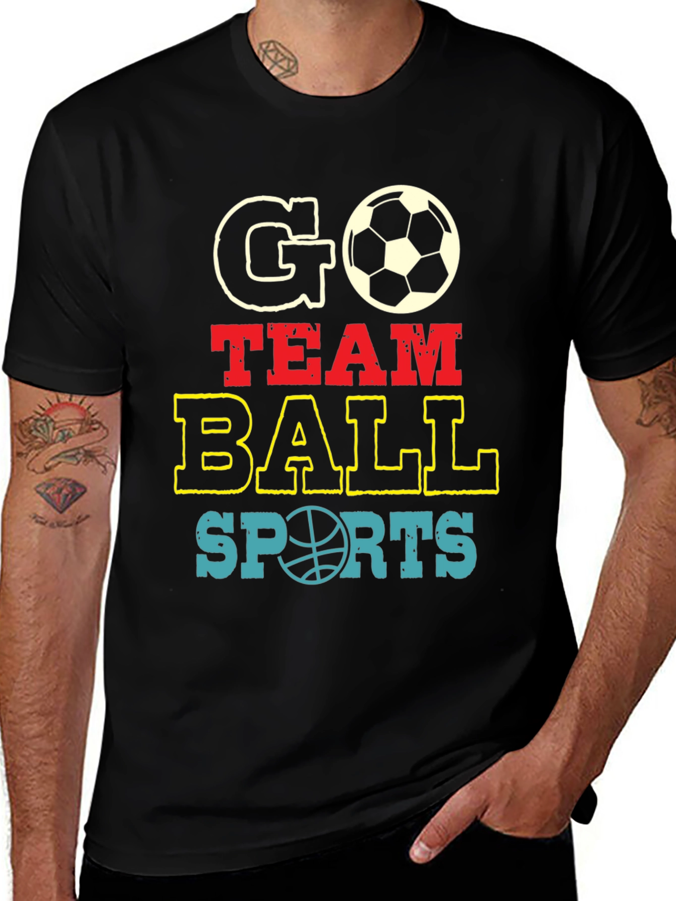 Go Team Ball Sports Graphic T-Shirt