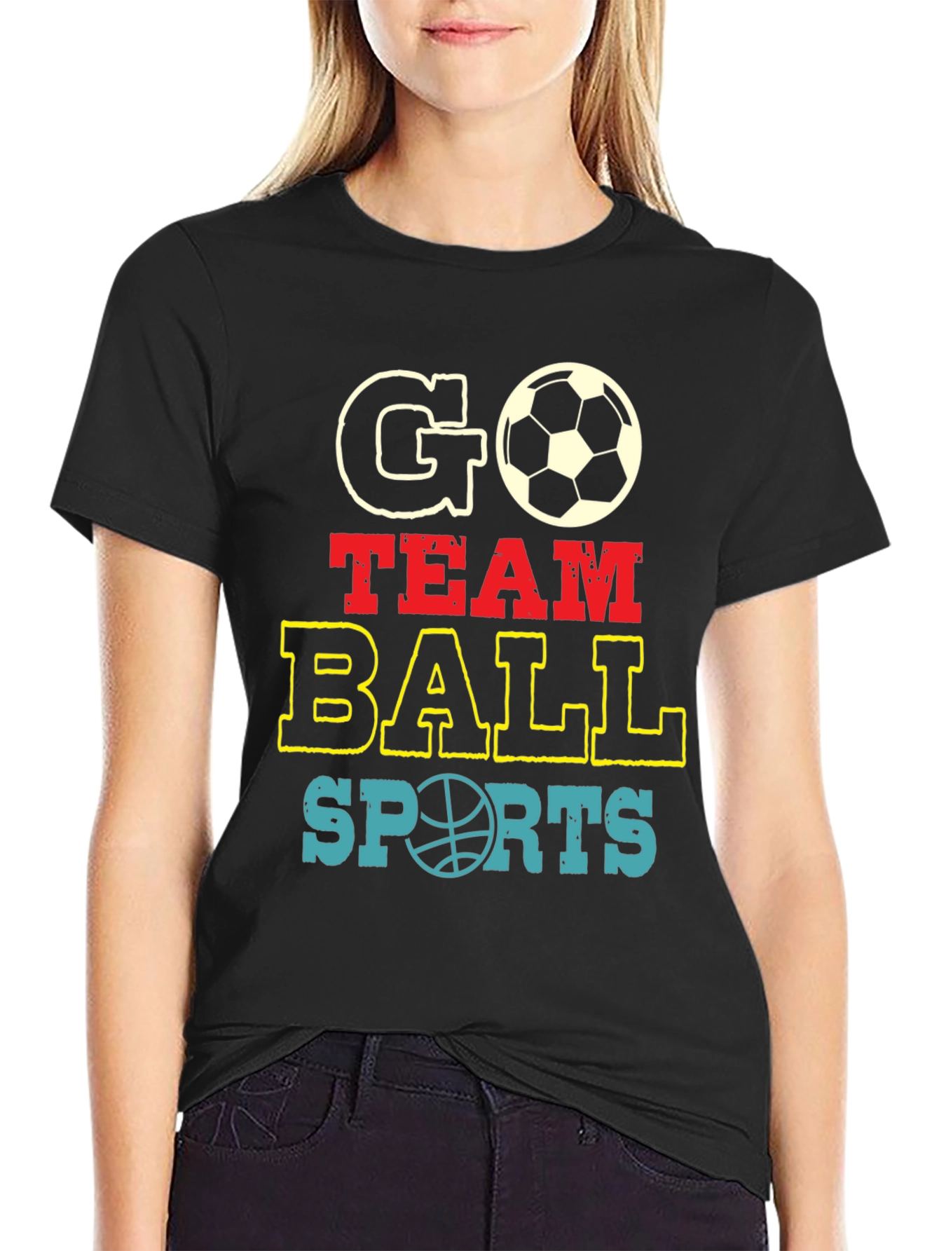 Go Team Ball Sports Graphic T-Shirt