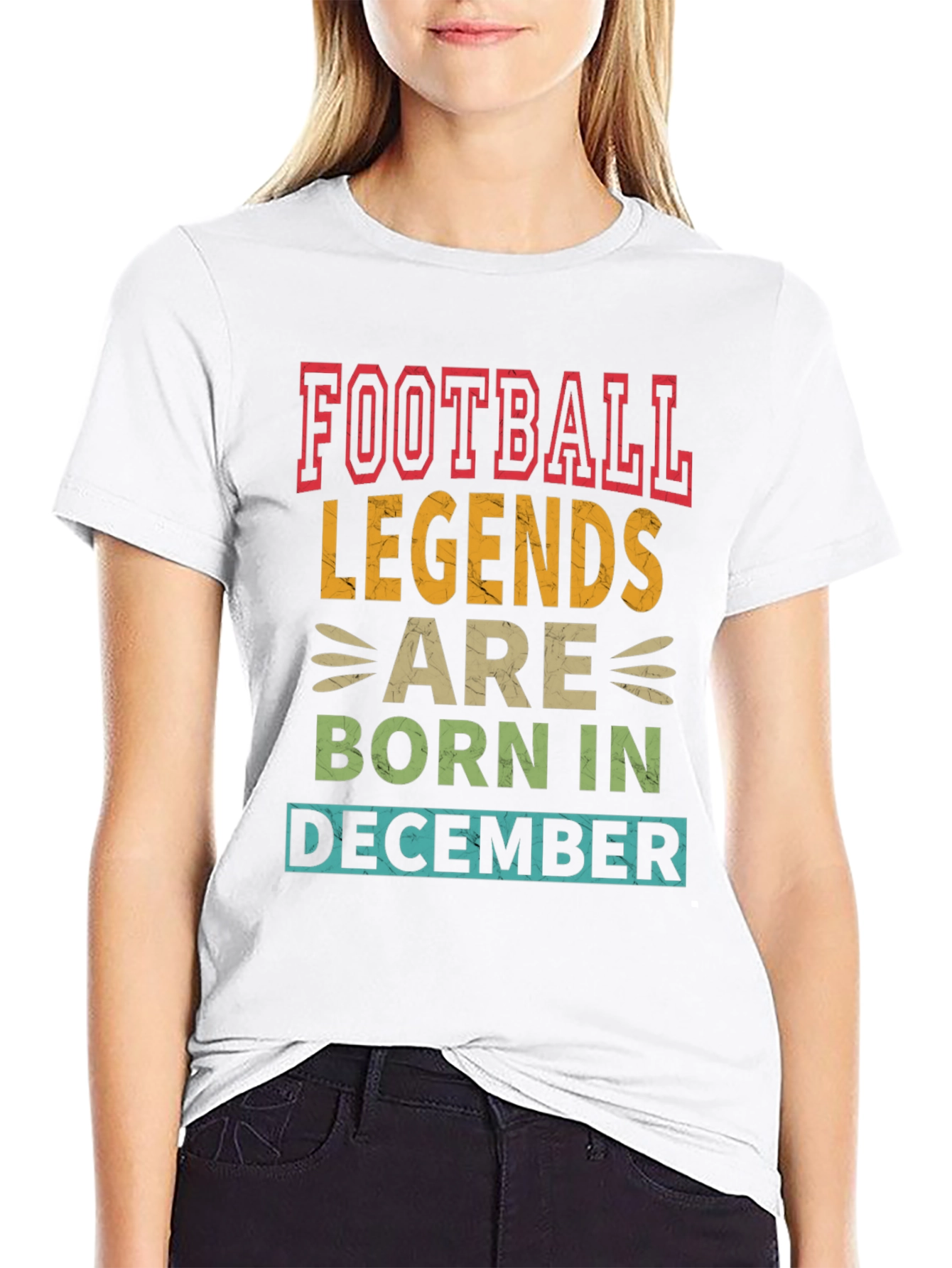 Football Legends Born in December Black T-Shirt