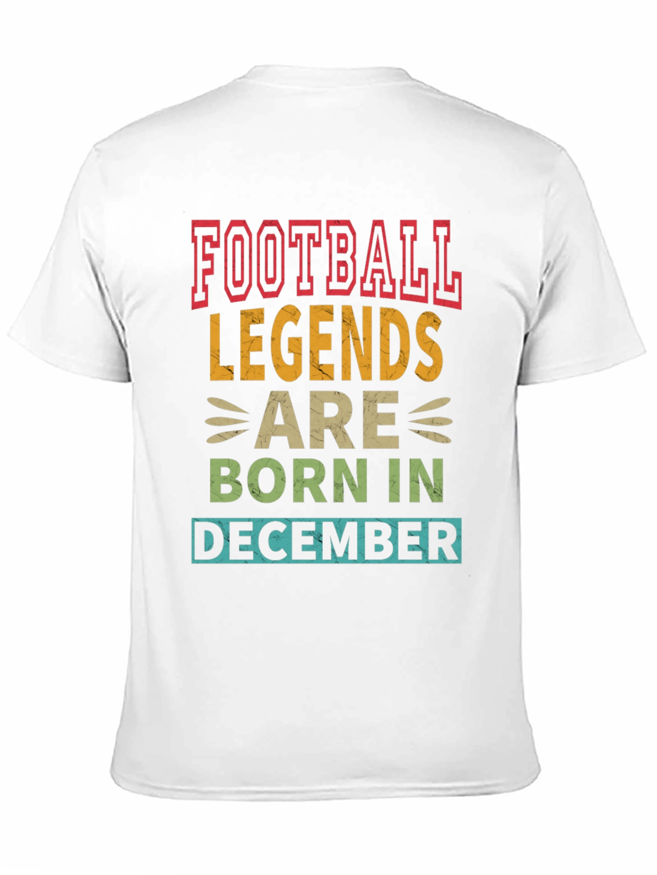 Football Legends Born in December Black T-Shirt
