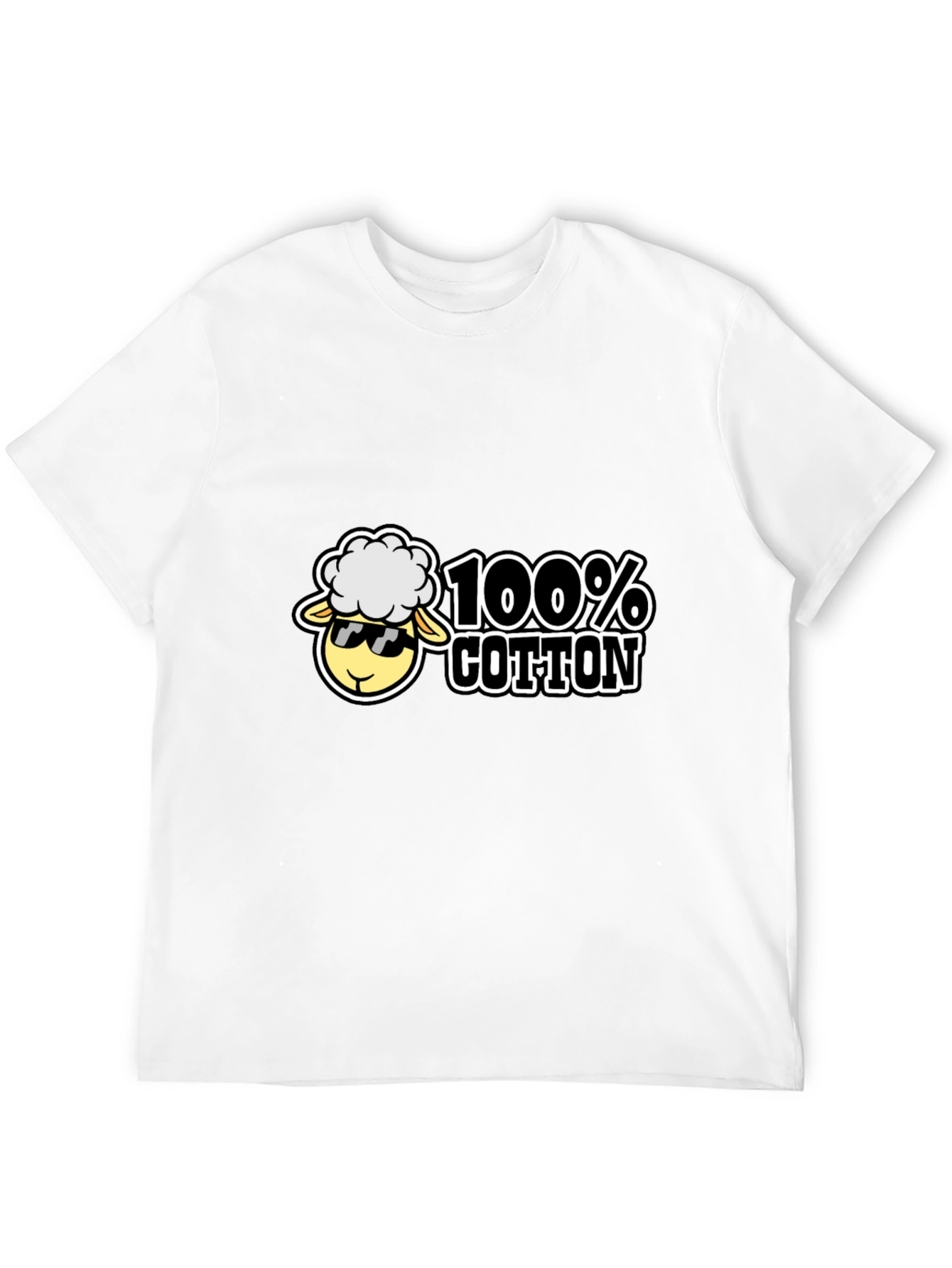 100% Cotton Sheep Graphic Black Tee