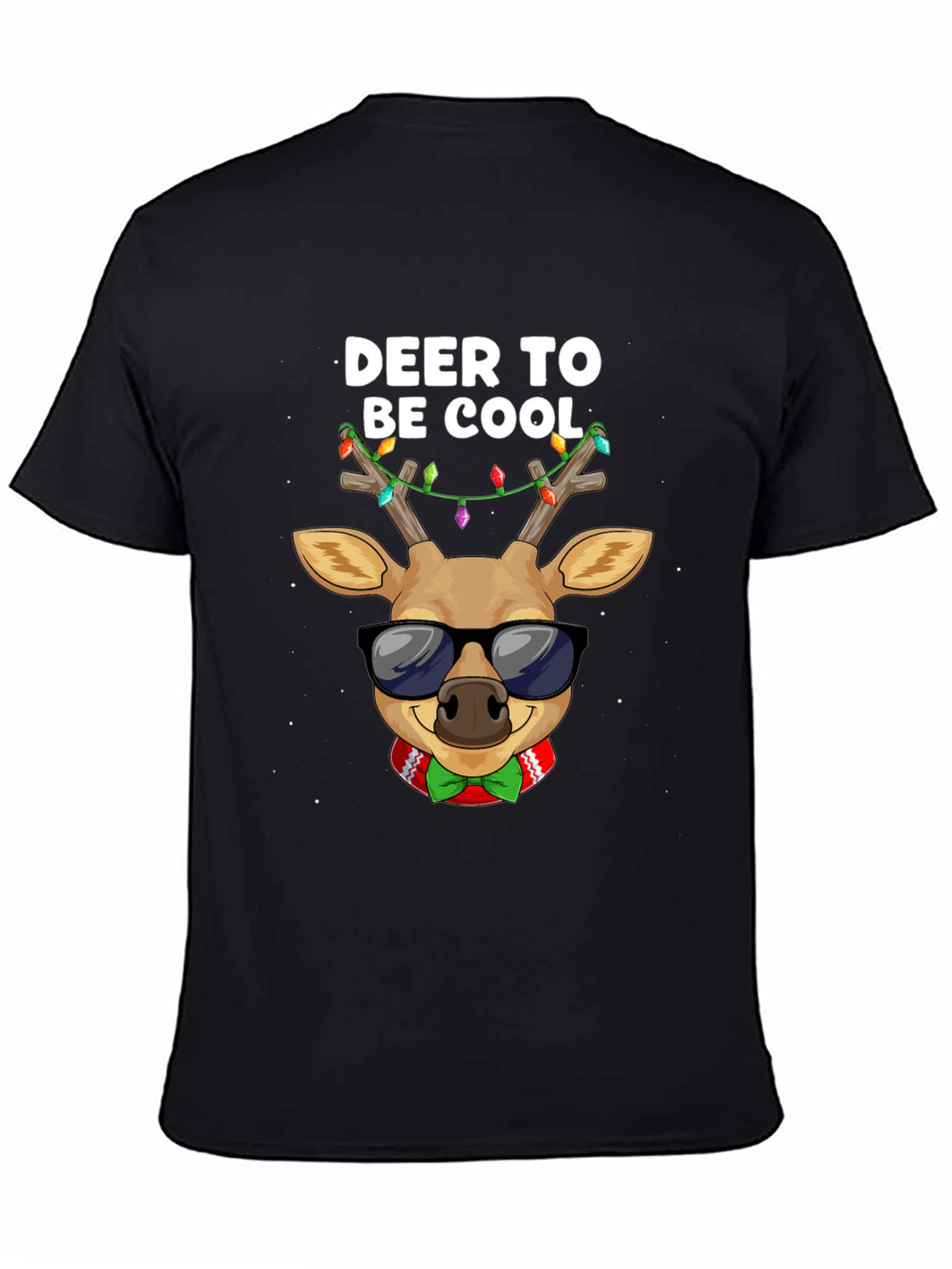 Cool Deer Christmas Graphic T-Shirt