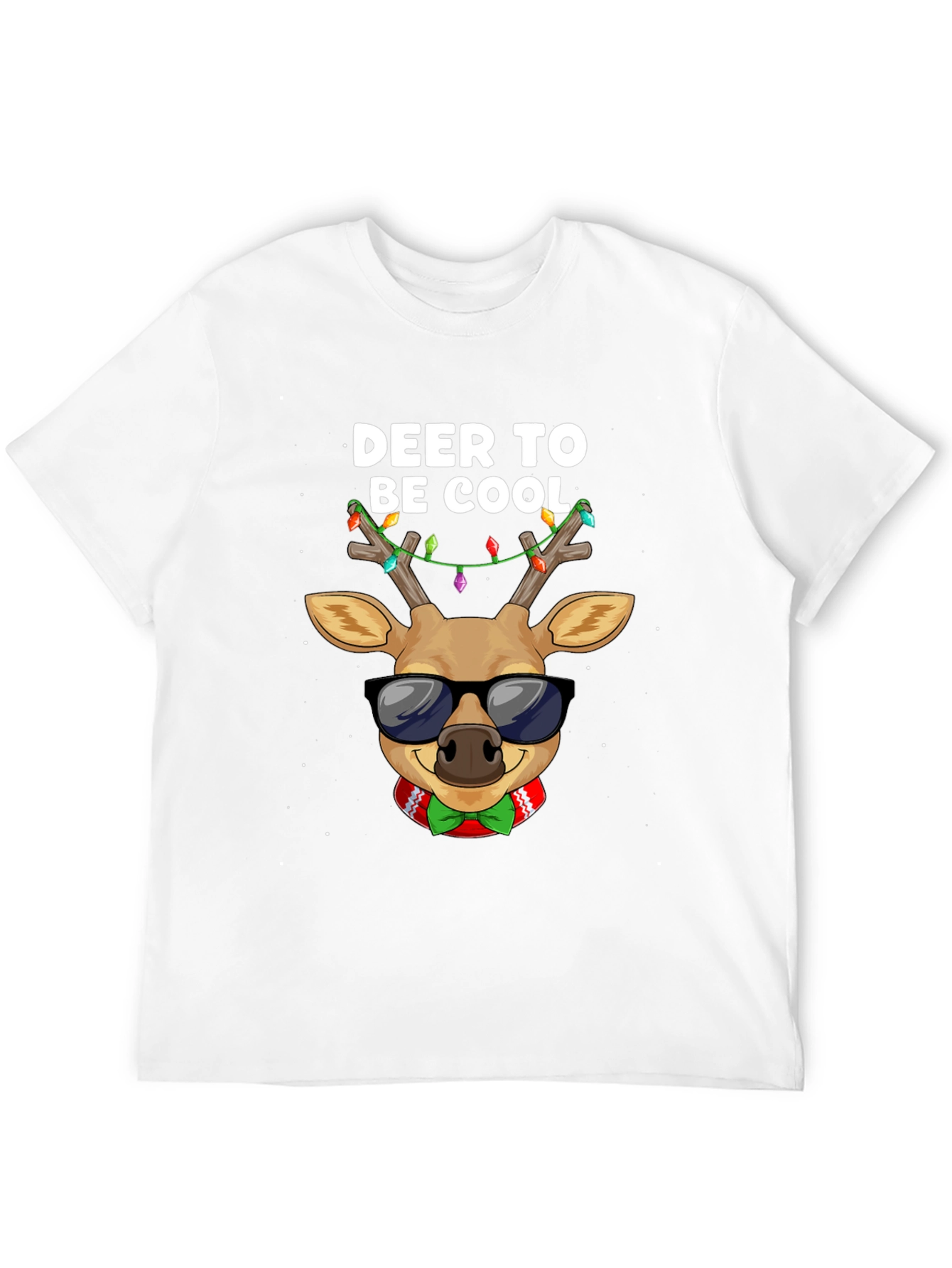 Cool Deer Christmas Graphic T-Shirt