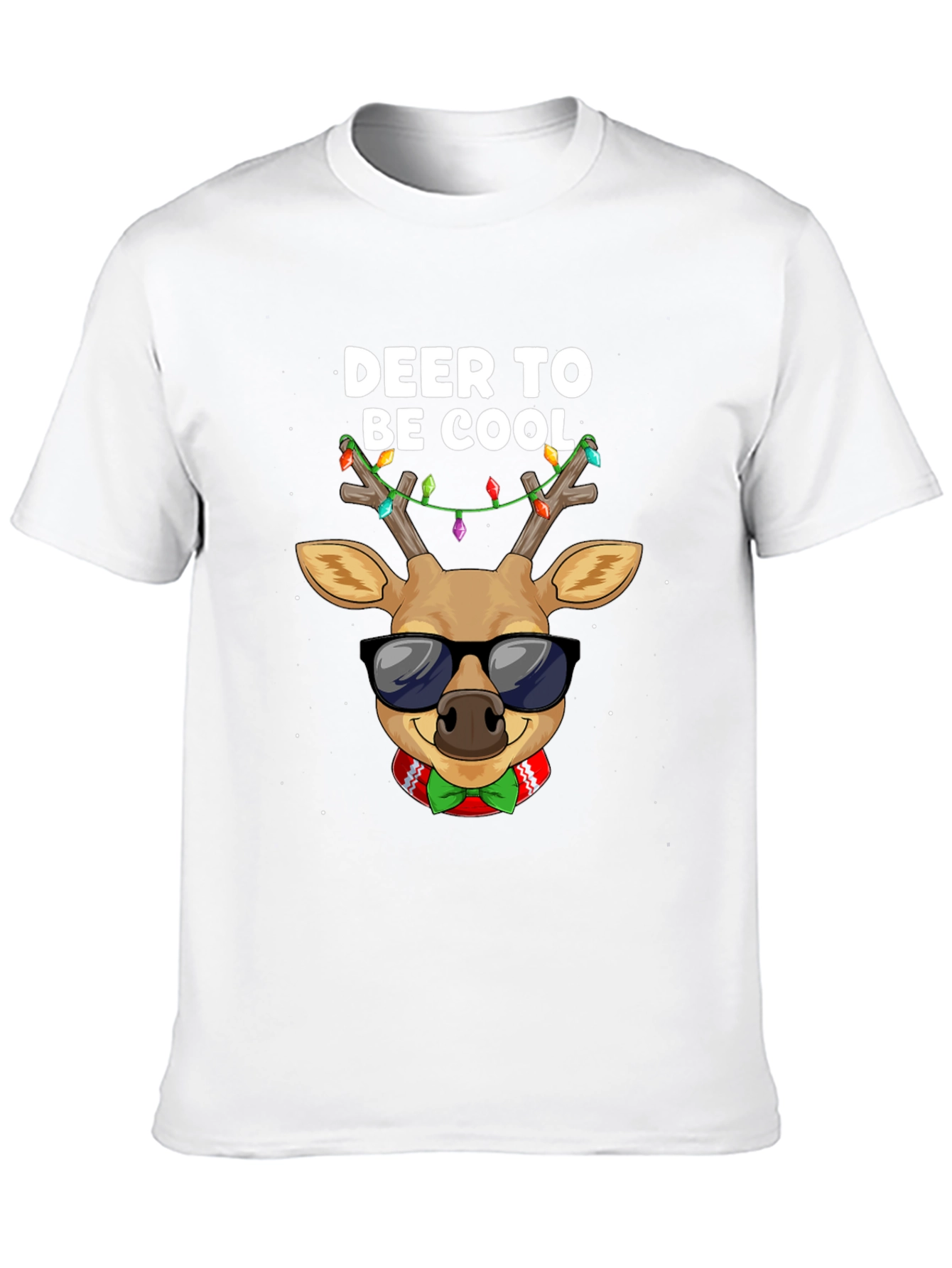 Cool Deer Christmas Graphic T-Shirt
