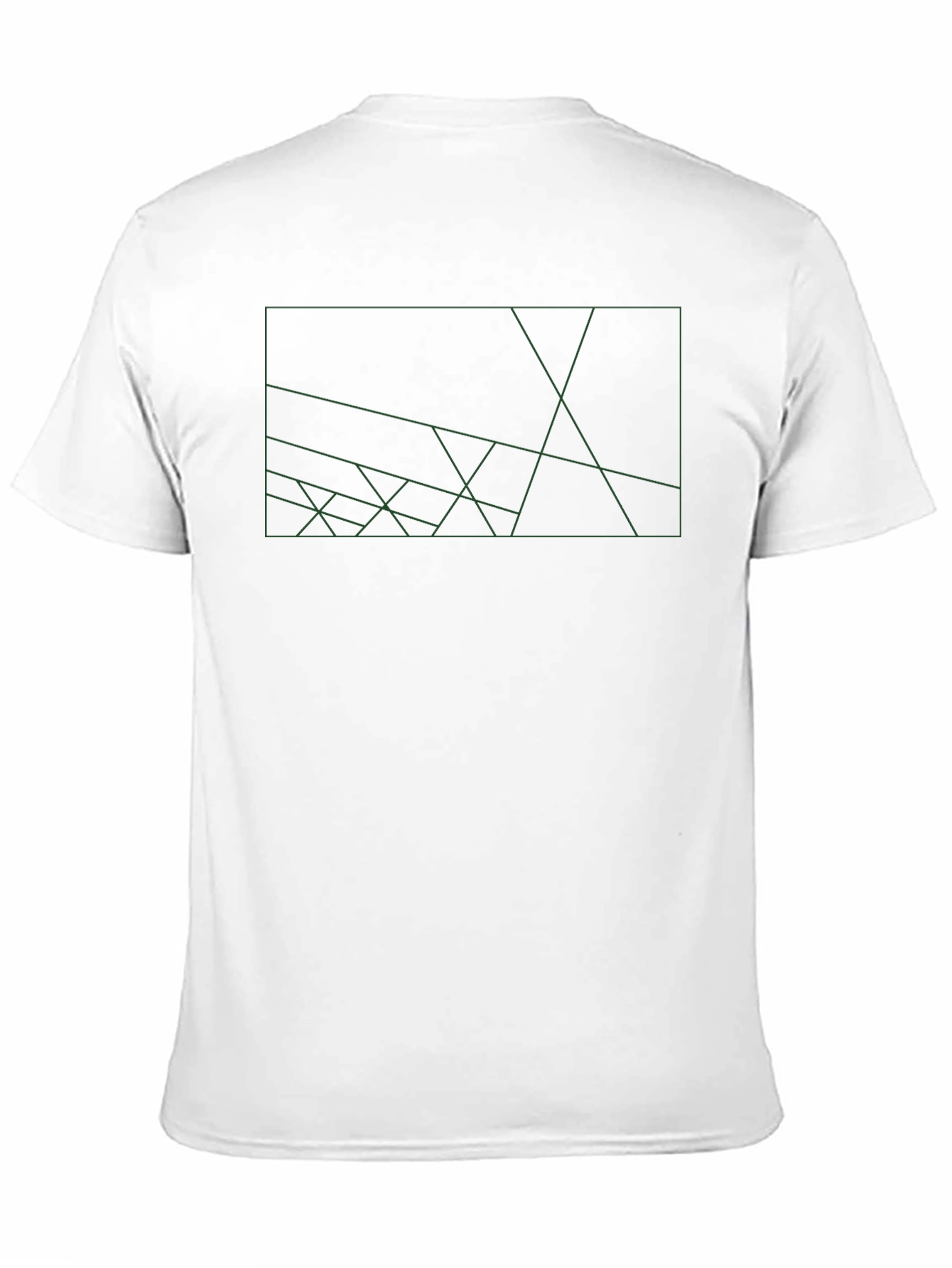 Geometric Line Art Black T-Shirt