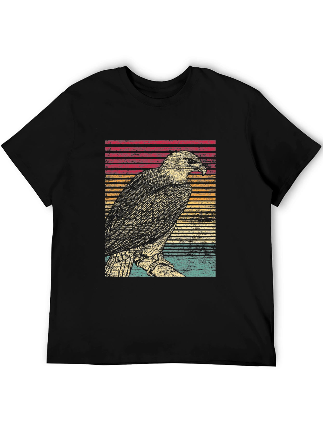 Retro Eagle Graphic Tee - Black Unisex T-Shirt