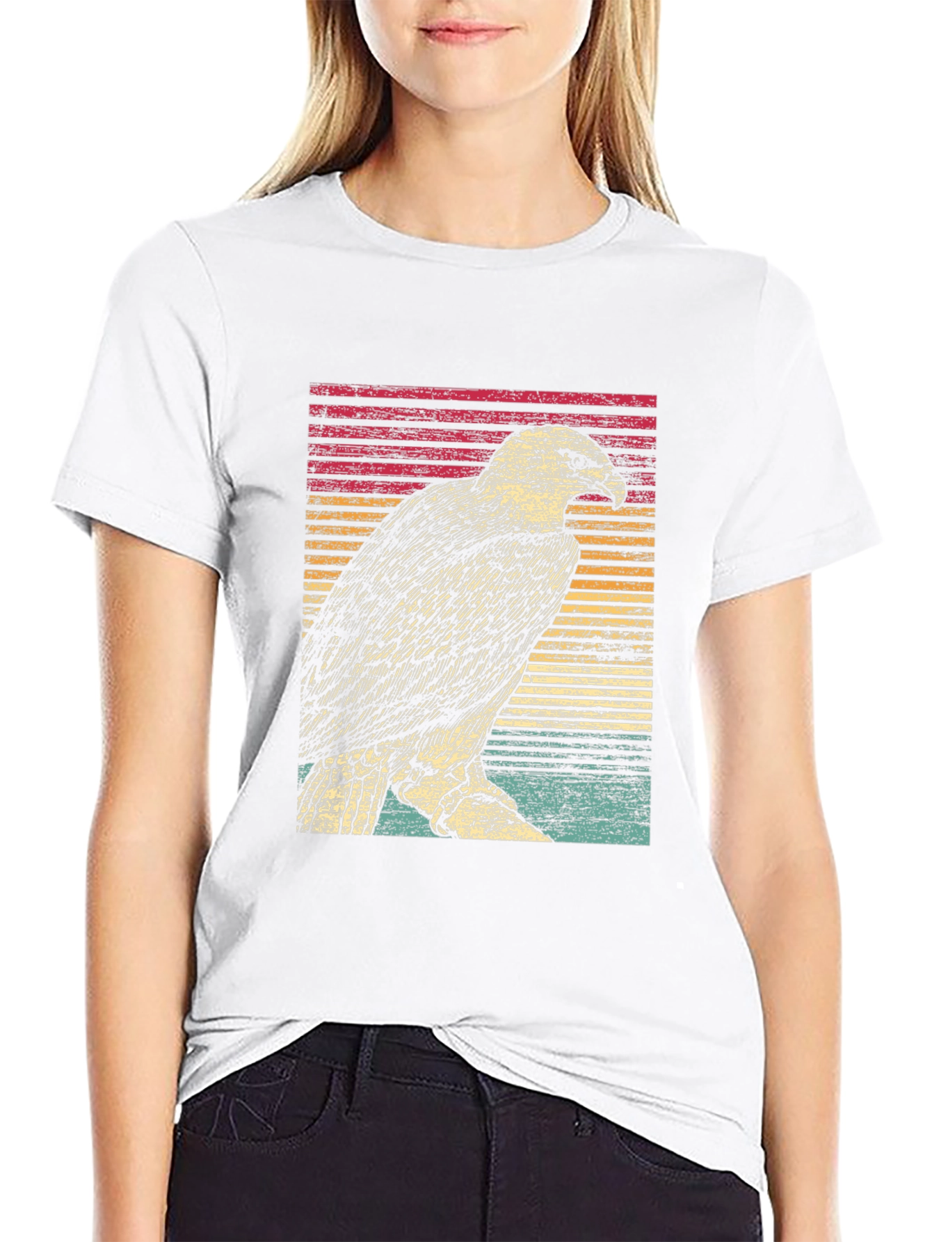 Retro Eagle Graphic Tee - Black Unisex T-Shirt