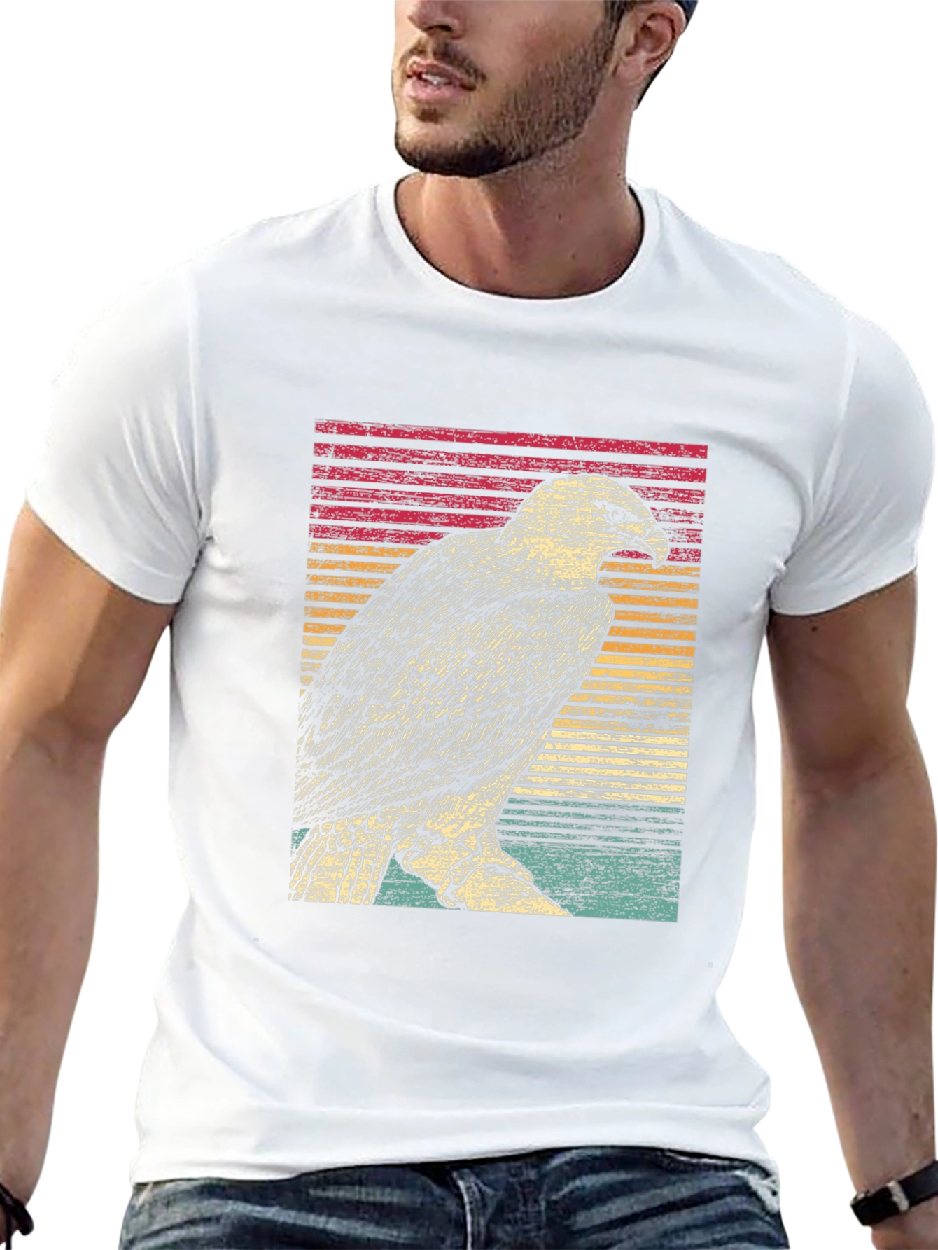 Retro Eagle Graphic Tee - Black Unisex T-Shirt