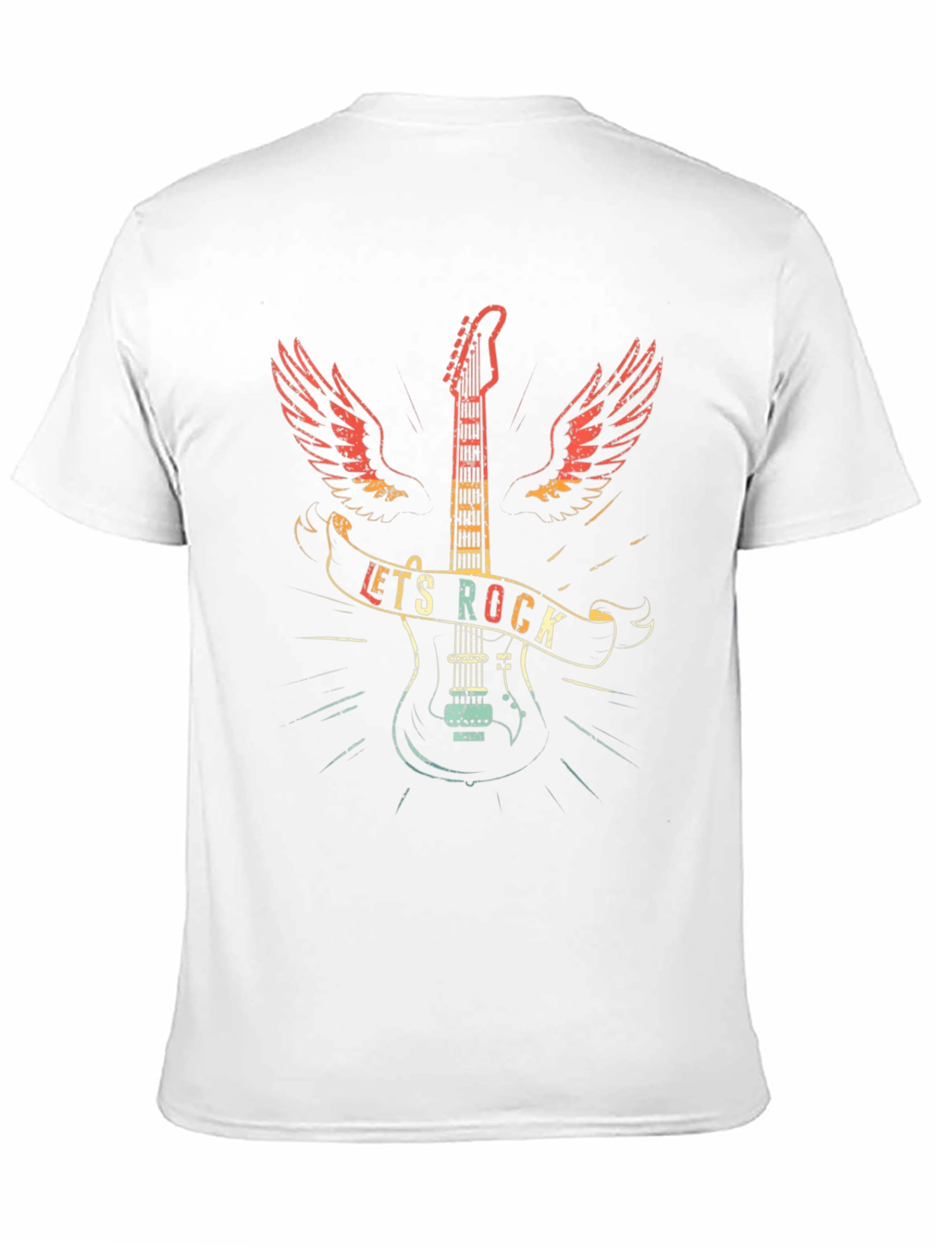 Lets Rock Graphic Print Black T-Shirt