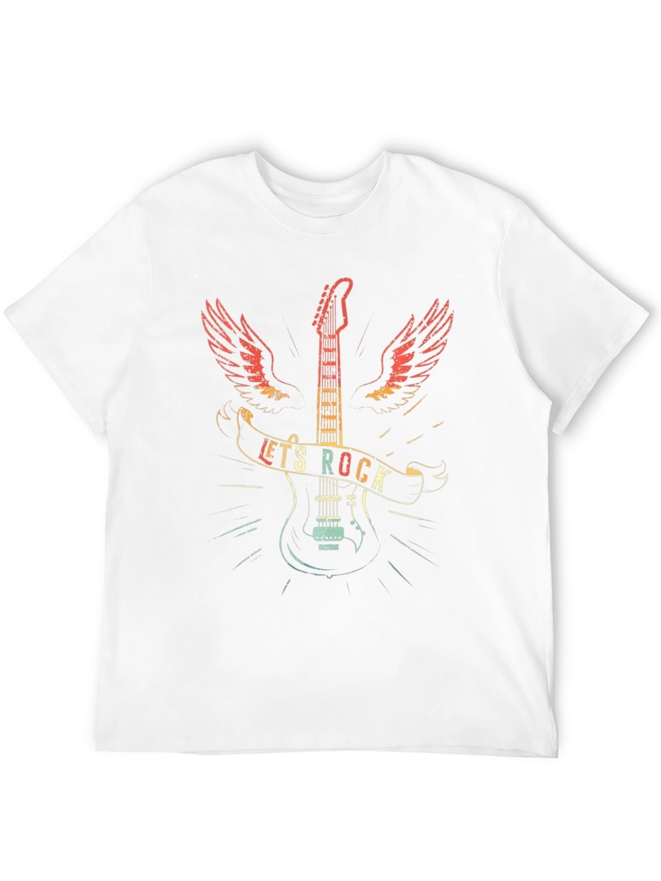 Lets Rock Graphic Print Black T-Shirt