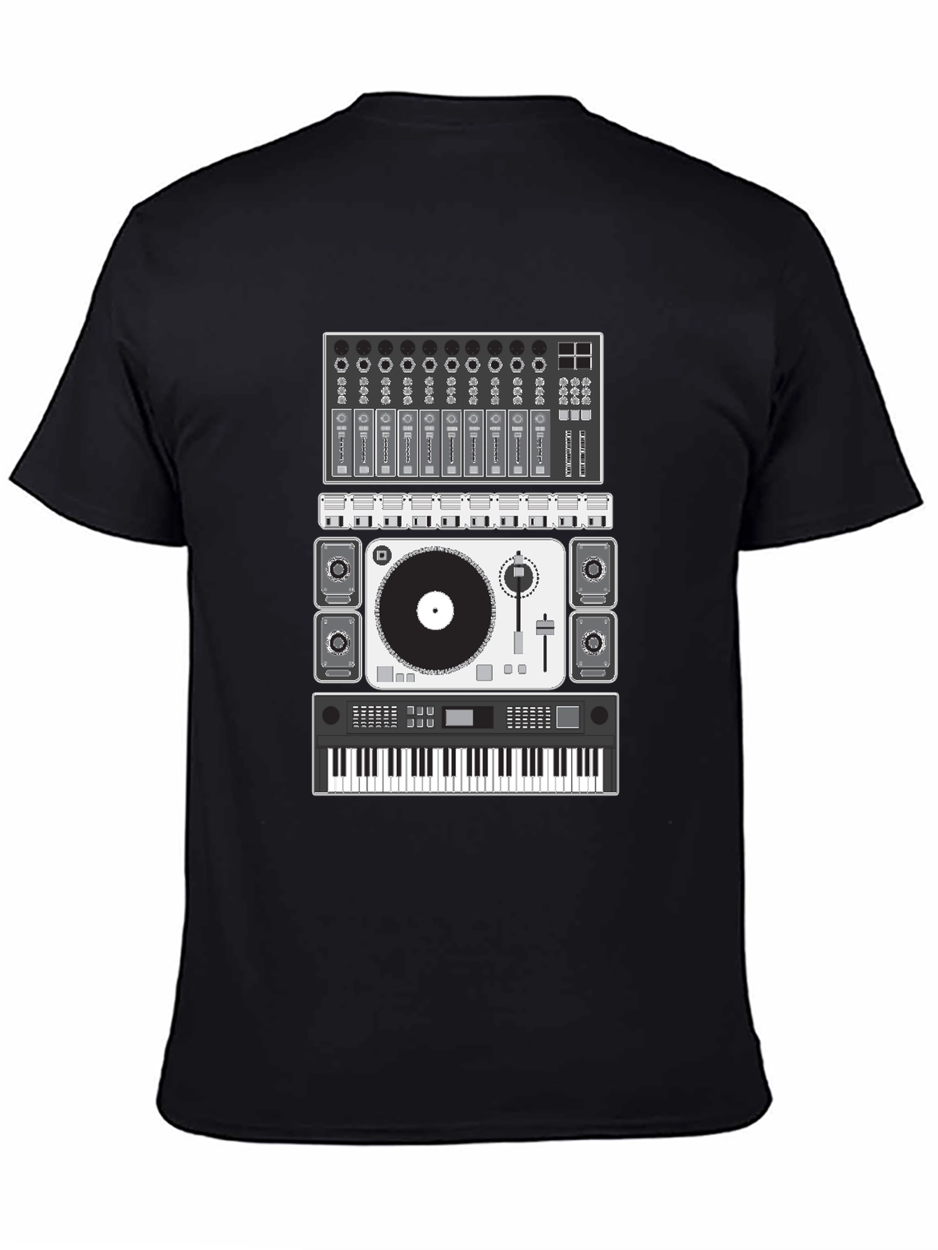 DJ Music Producer Black Graphic T-Shirt