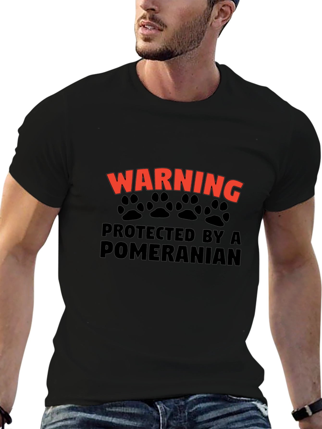 Warning: Protected by a Pomeranian T-Shirt