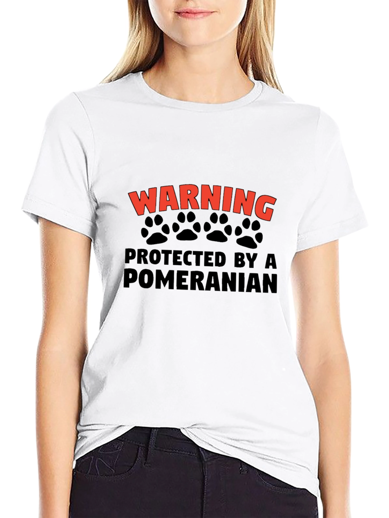 Warning: Protected by a Pomeranian T-Shirt
