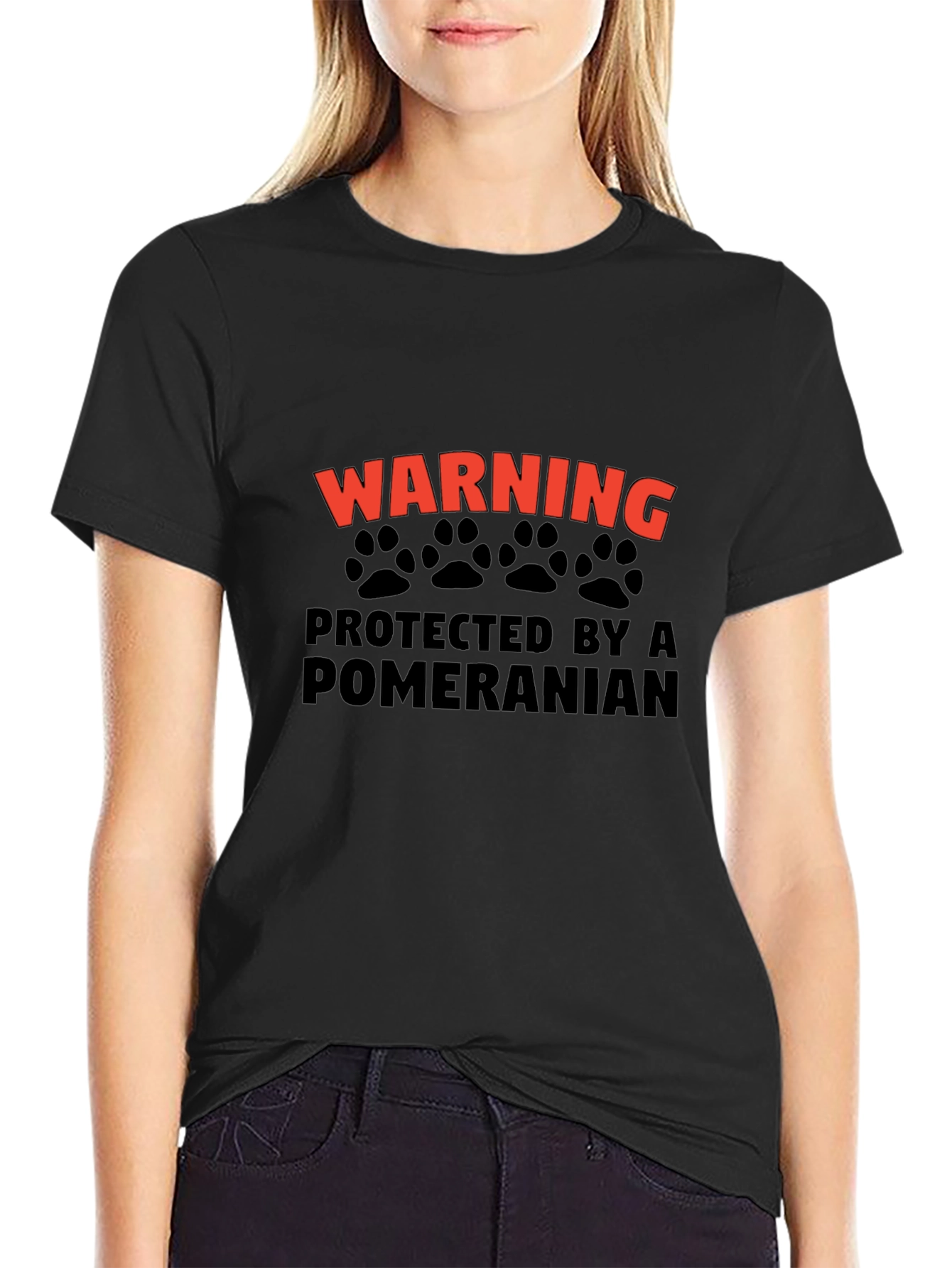 Warning: Protected by a Pomeranian T-Shirt