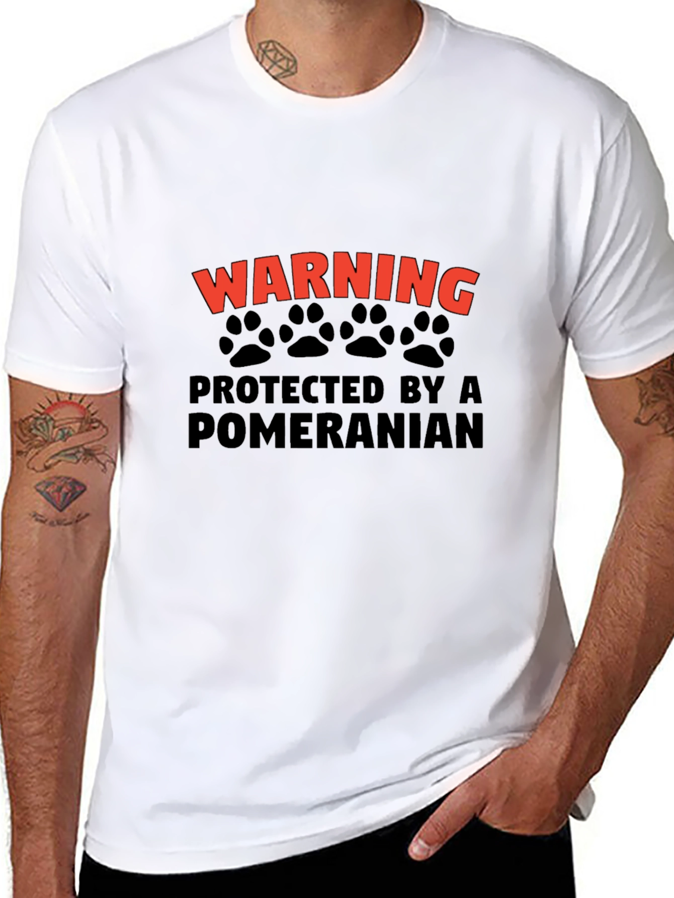 Warning: Protected by a Pomeranian T-Shirt