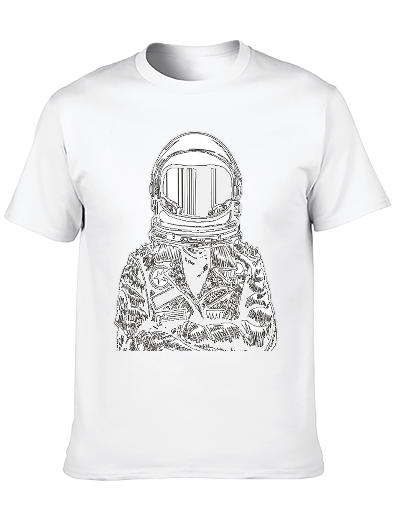 Astronaut Graphic Print Black T-Shirt