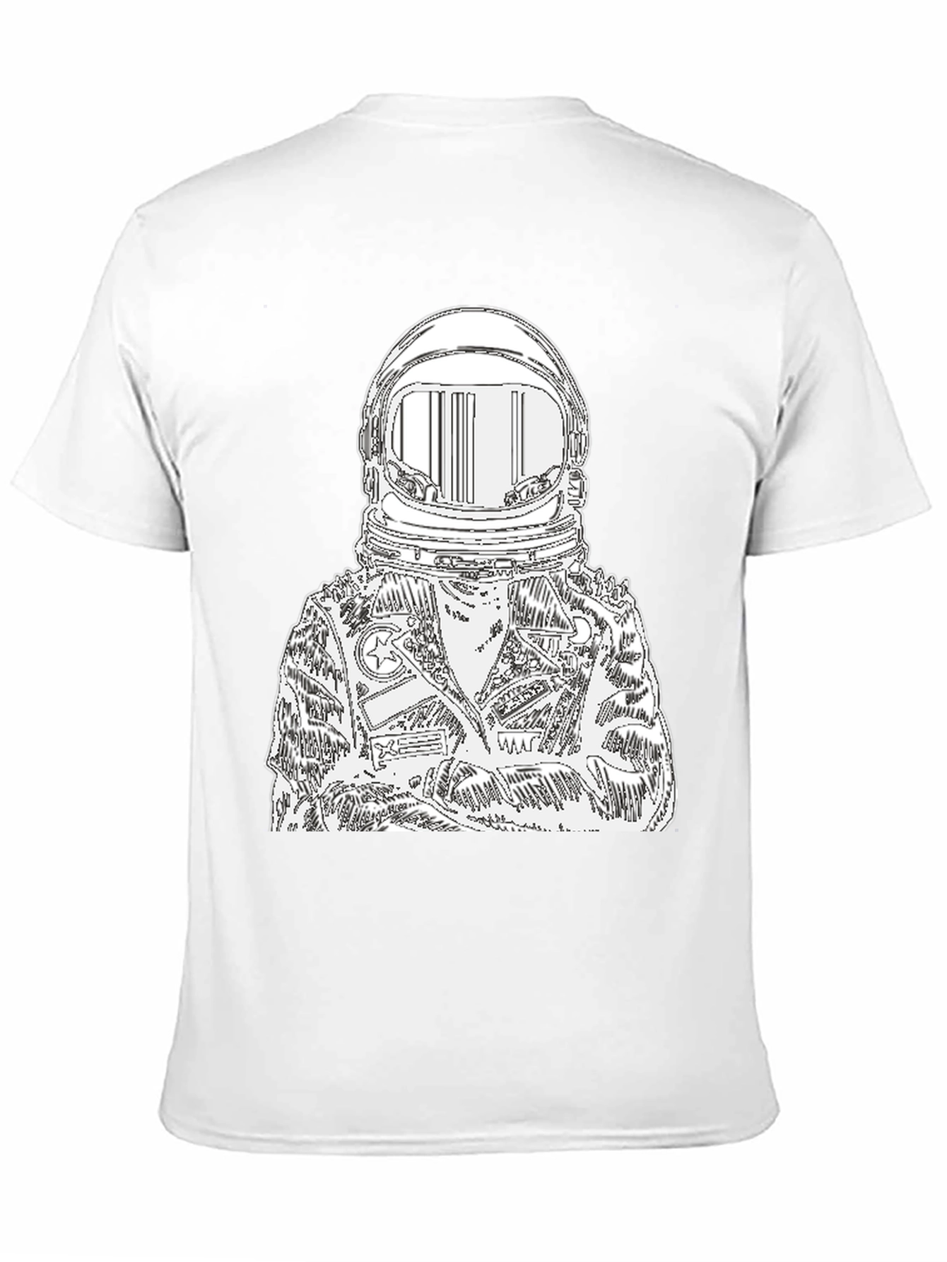 Astronaut Graphic Print Black T-Shirt