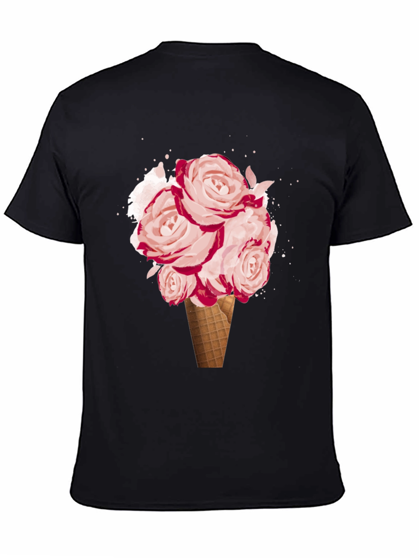 Floral Ice Cream Cone Graphic Tee