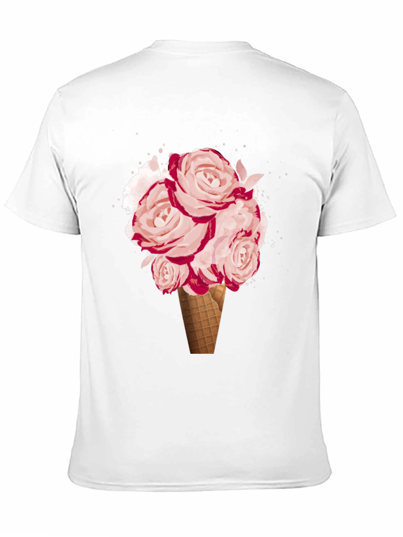 Floral Ice Cream Cone Graphic Tee