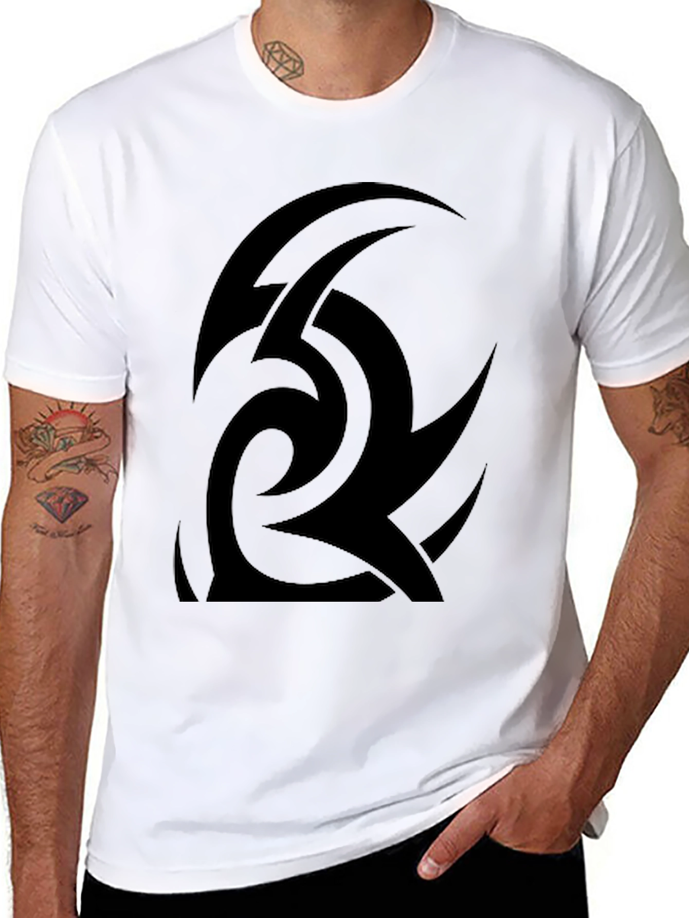 Tribal Graphic Black T-Shirt | Unique Design
