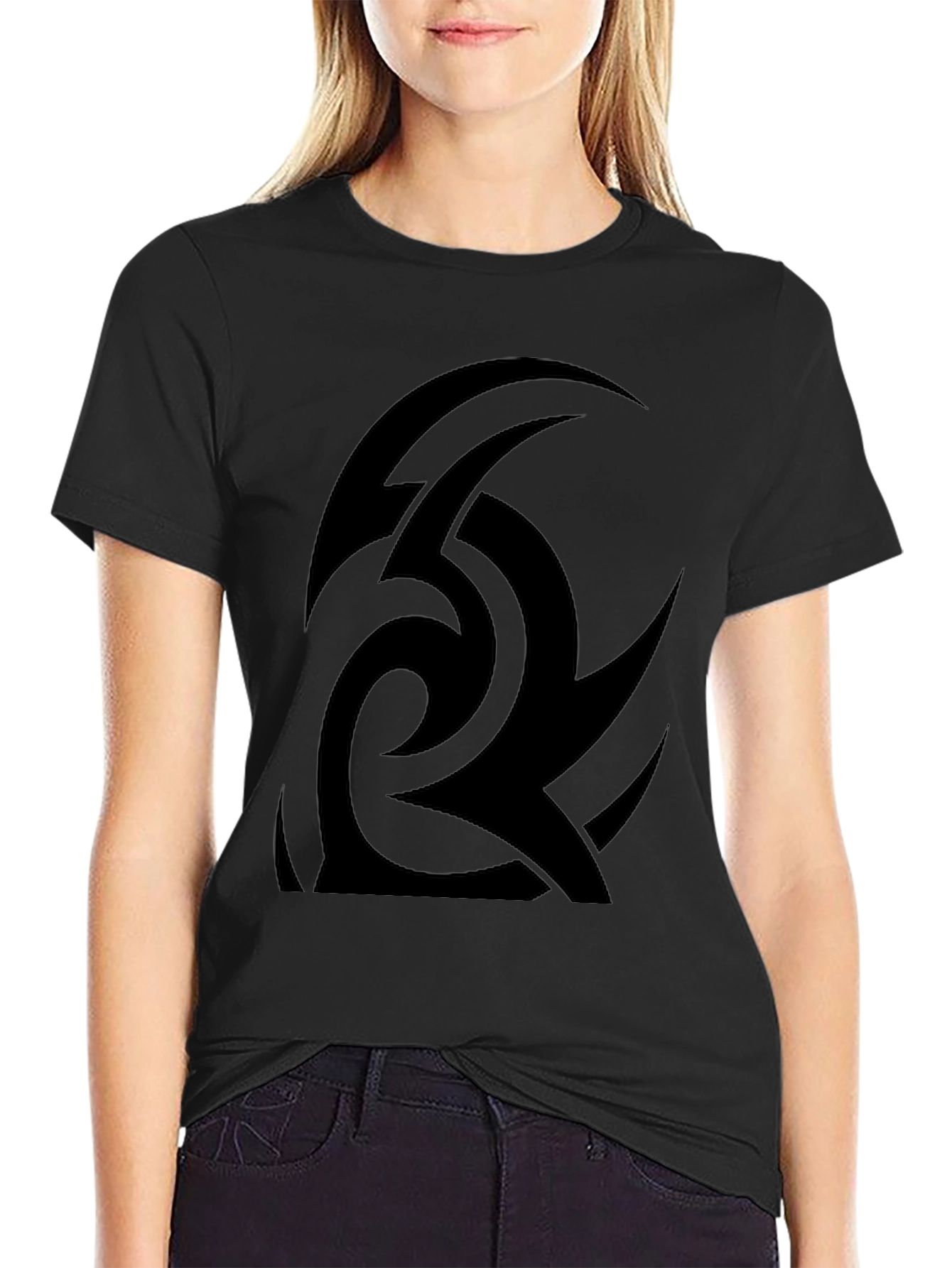 Tribal Graphic Black T-Shirt | Unique Design