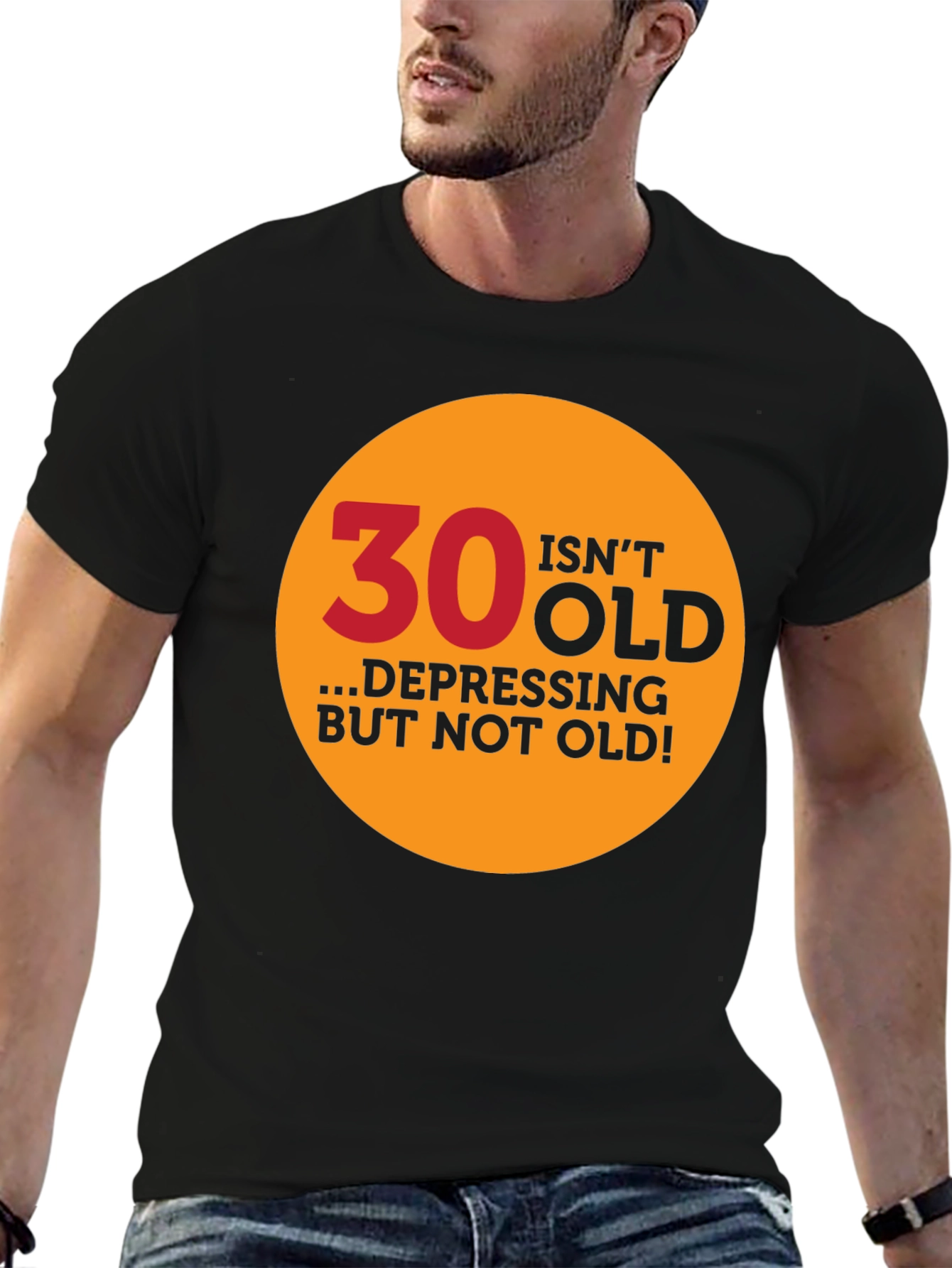 30 Isnt Old Graphic Tee - Mens Black T-Shirt