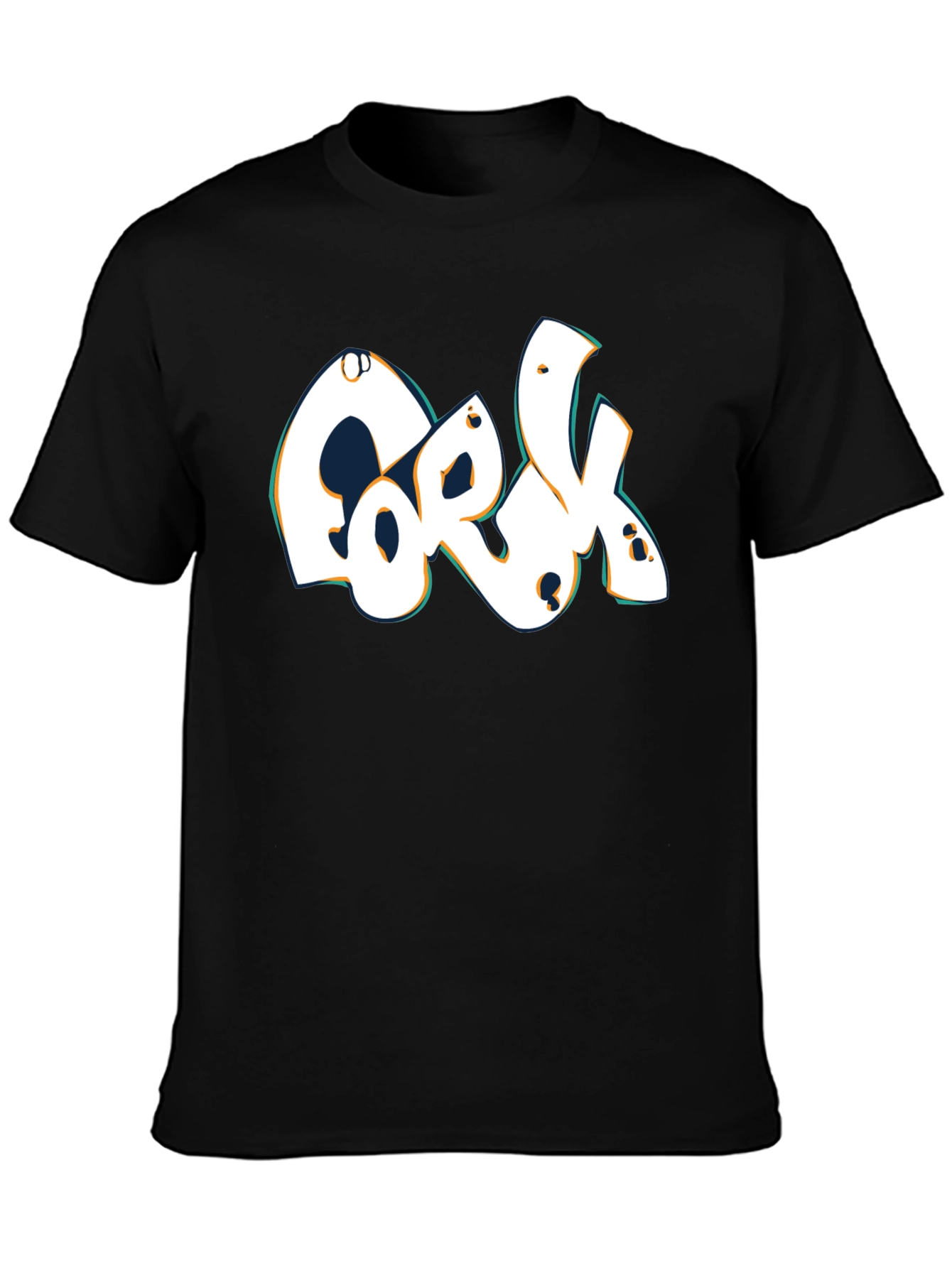 Cork Lettering Black T-Shirt