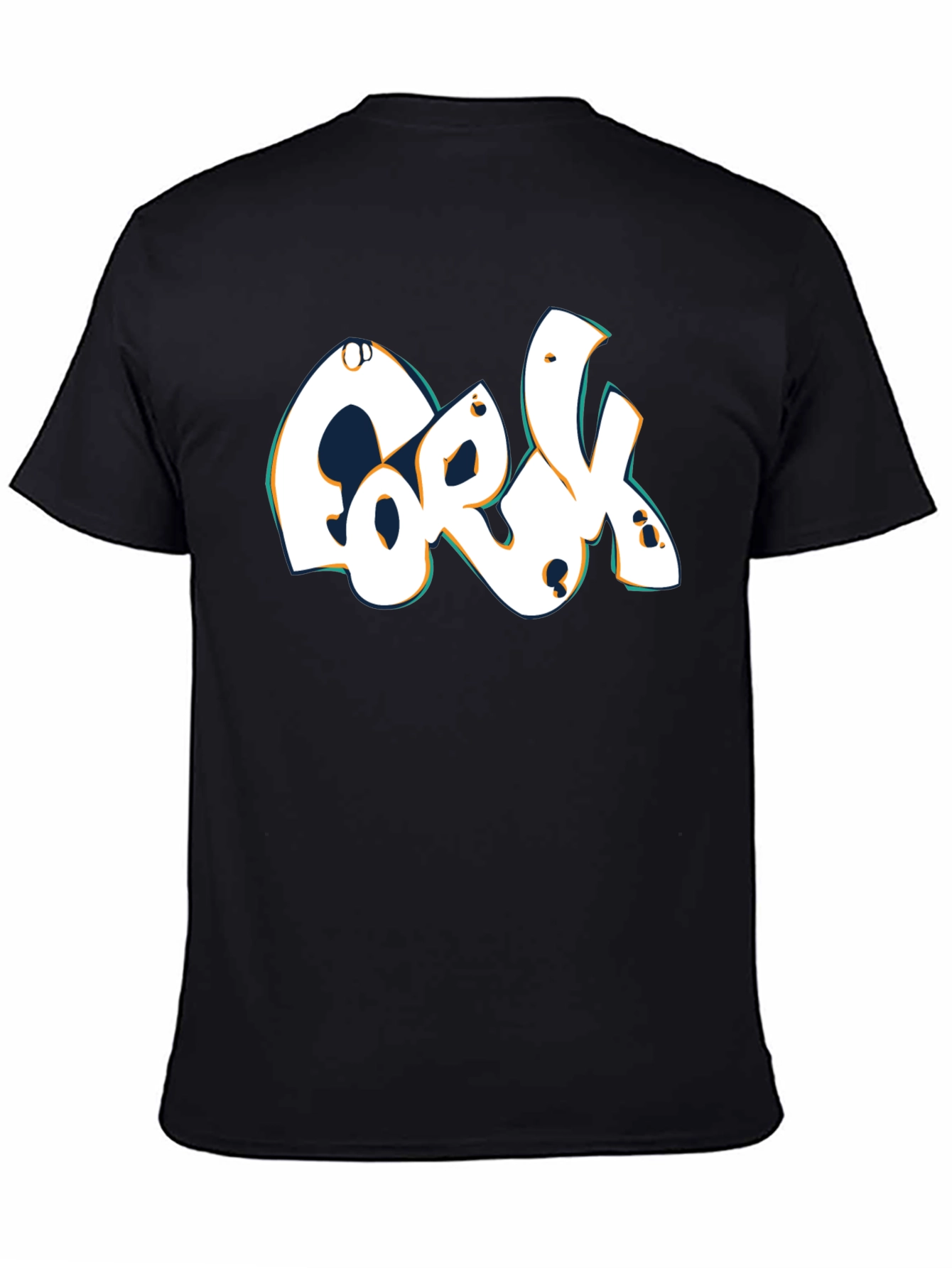 Cork Lettering Black T-Shirt