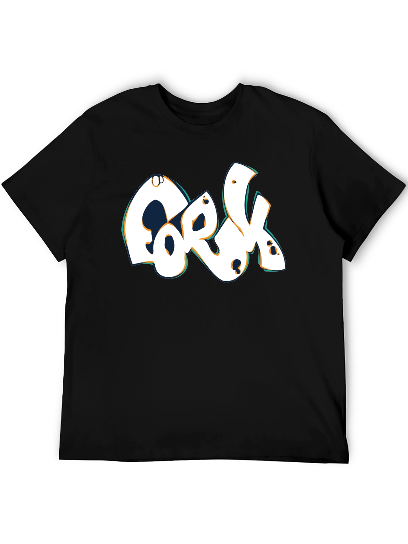 Cork Lettering Black T-Shirt