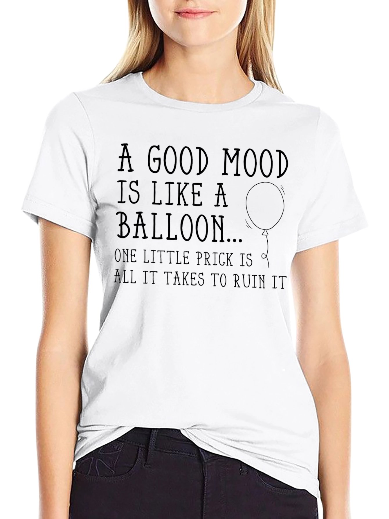 Humorous Balloon Graphic T-Shirt