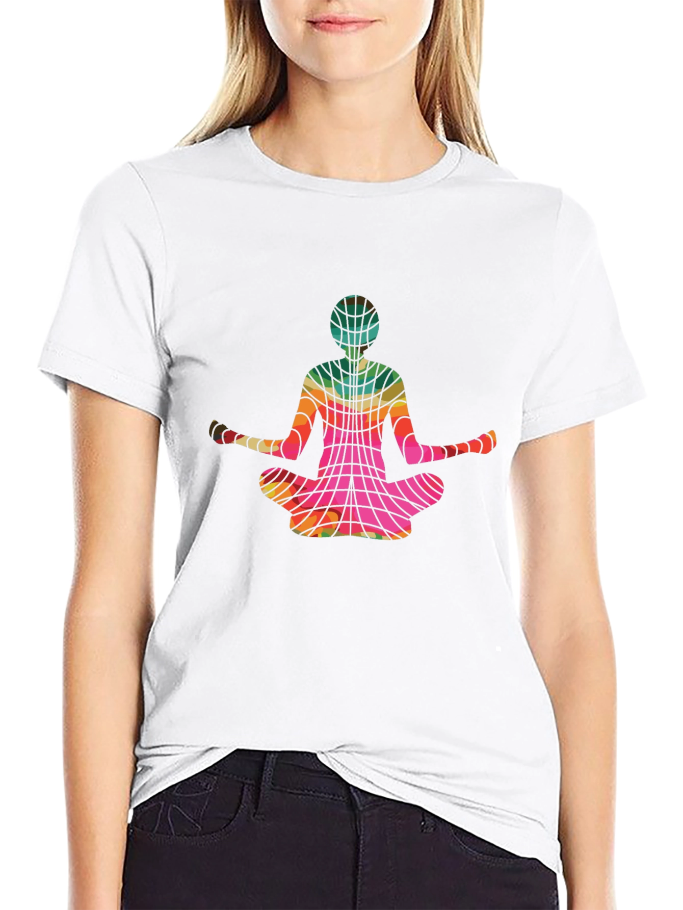 Yoga Meditation Graphic Black T-Shirt