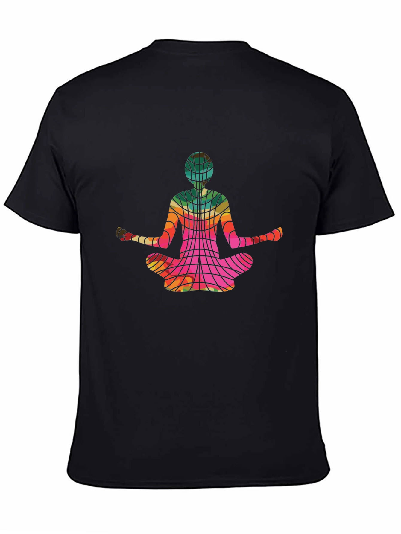 Yoga Meditation Graphic Black T-Shirt