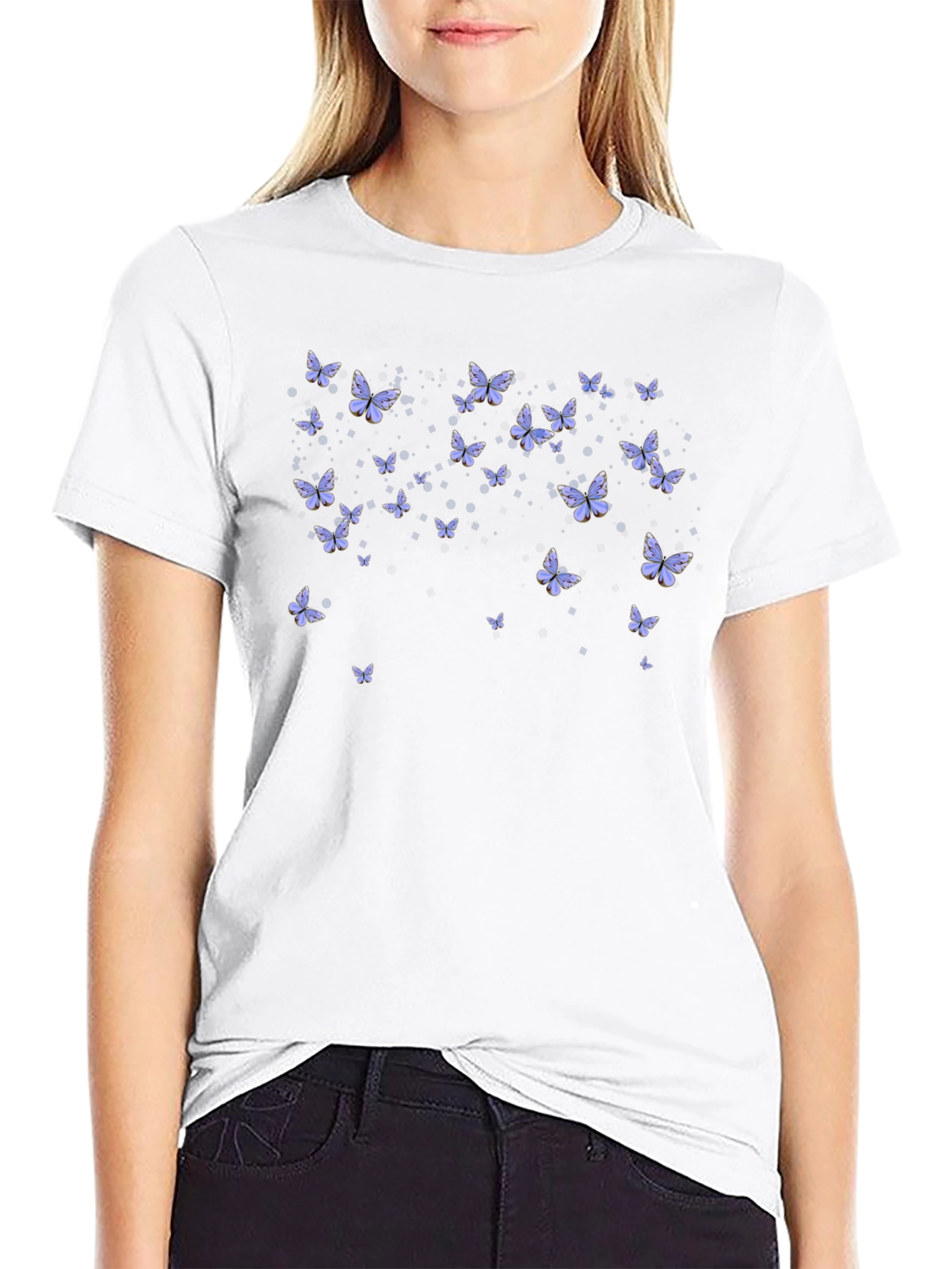 Butterfly Graphic Tee - Stylish Black T-Shirt